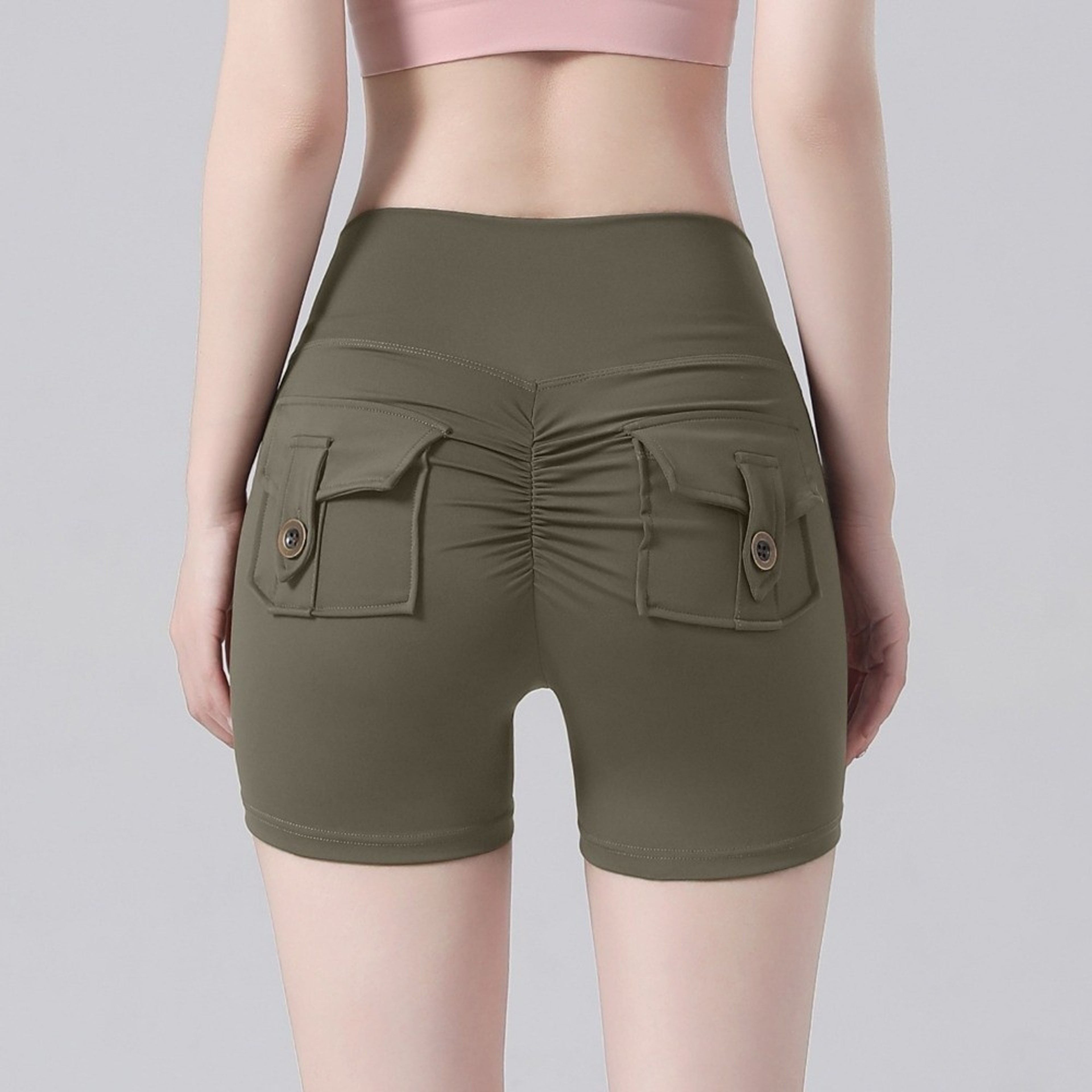 Breathable High Waist Peach Butt Shorts Push Up Scrunched Butt Fitness Shorts For Yoga And Exercise 8