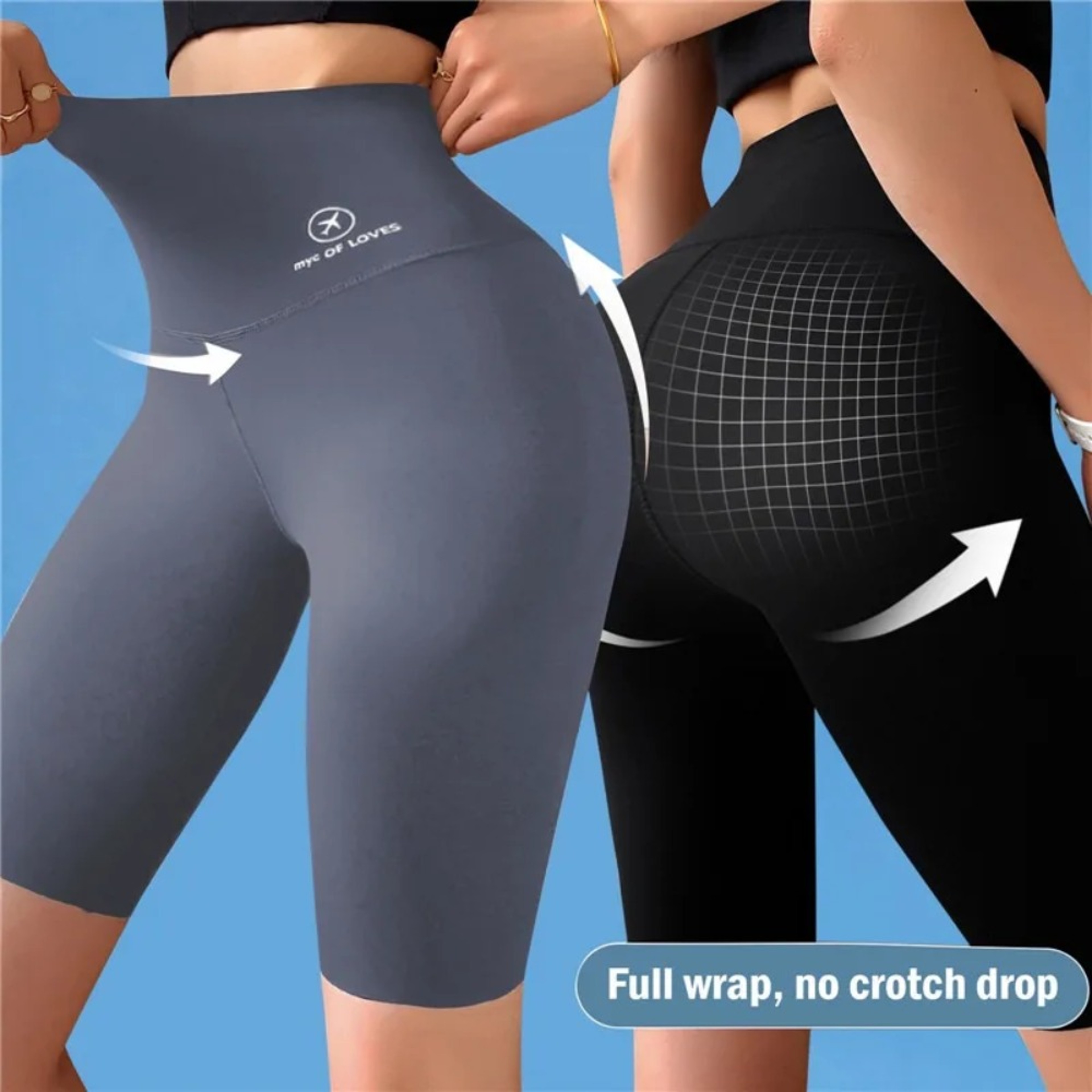 High Waist Yoga Pants Women, Fashion Polyester Fibre Thin Five-cent Slim Fit Elastic Push Up Shorts – view 2