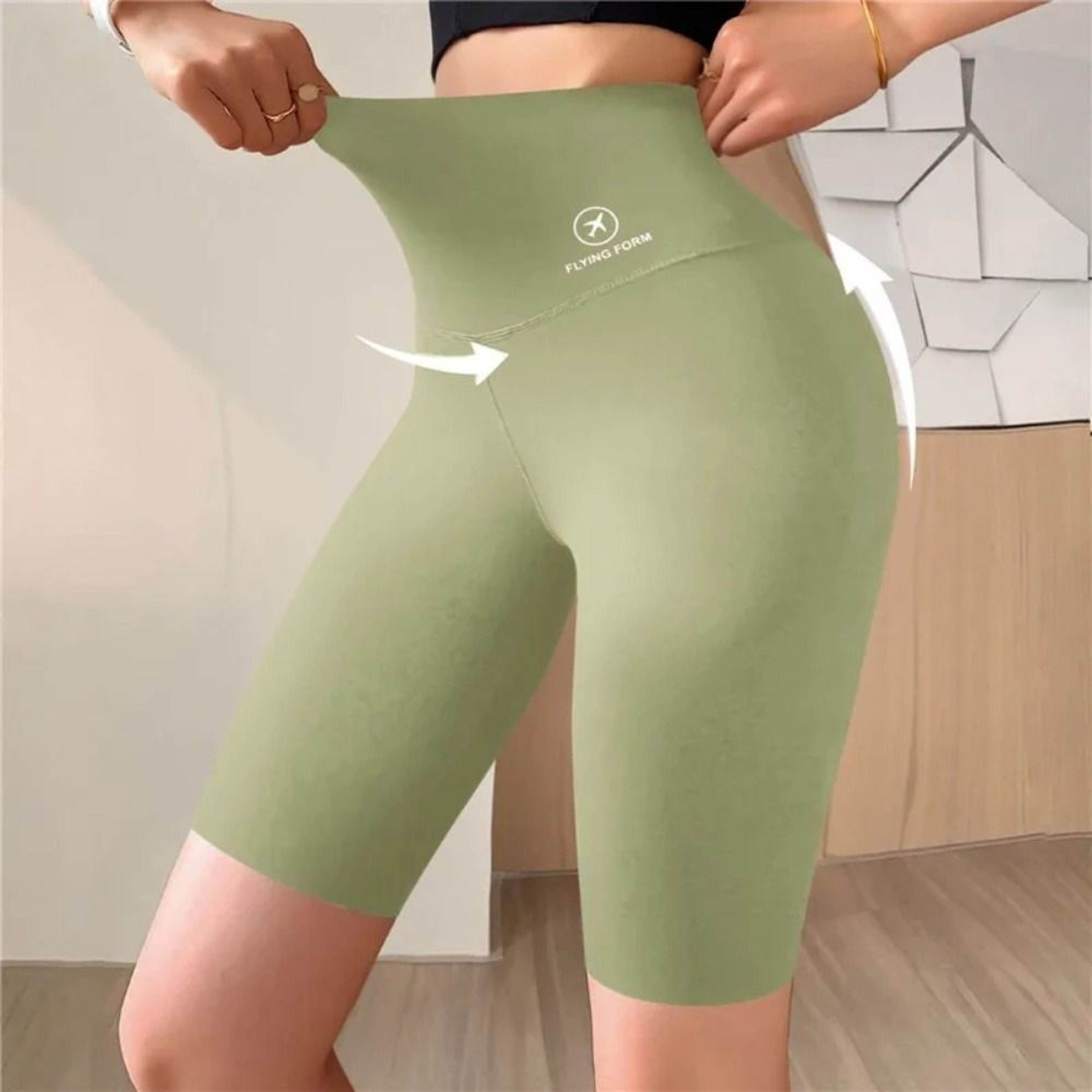 High Waist Yoga Pants Women, Fashion Polyester Fibre Thin Five-cent Slim Fit Elastic Push Up Shorts – view 10