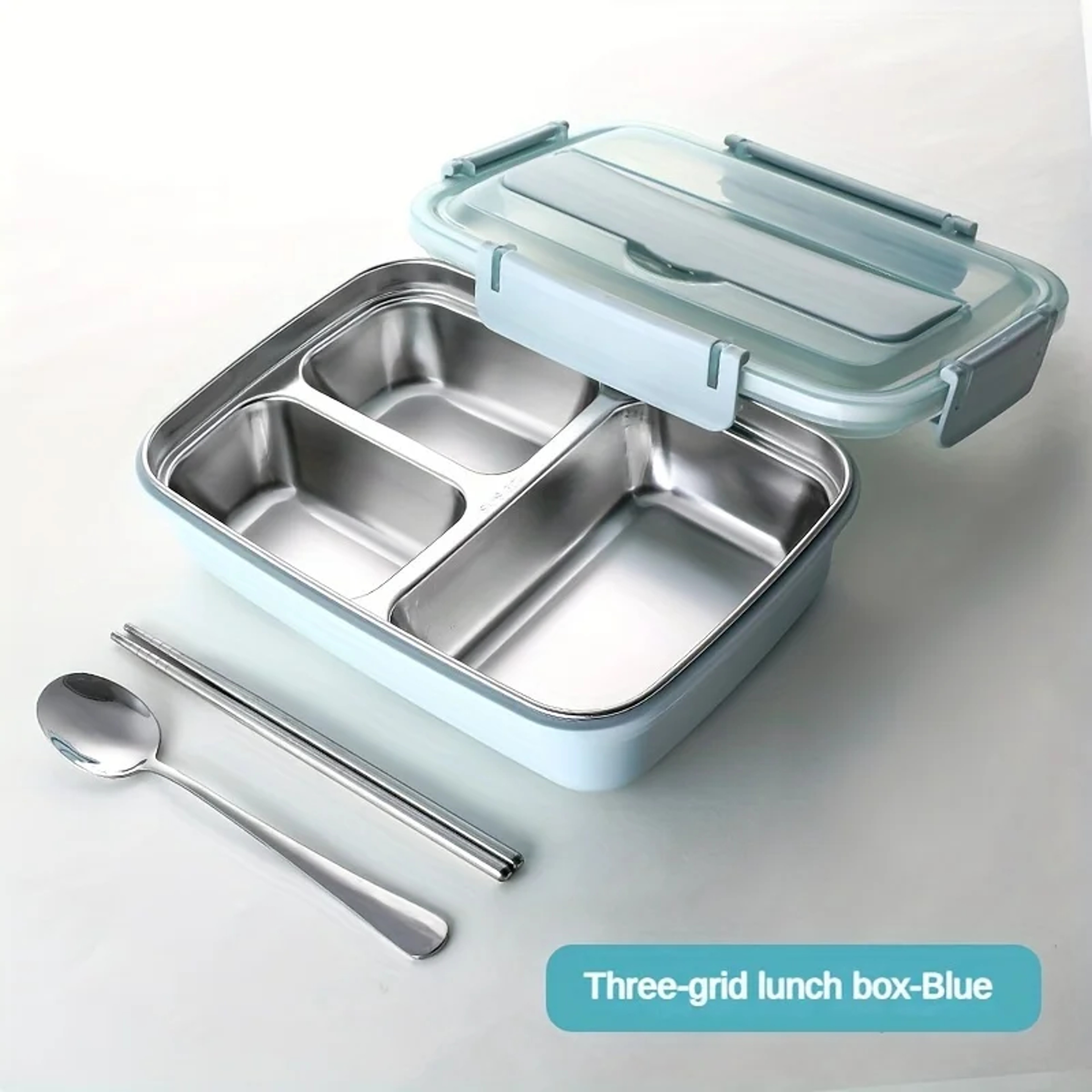 Durable LeakProof Stainless Steel Lunch Box With Compartments EasyClean Bento Container For Office  0
