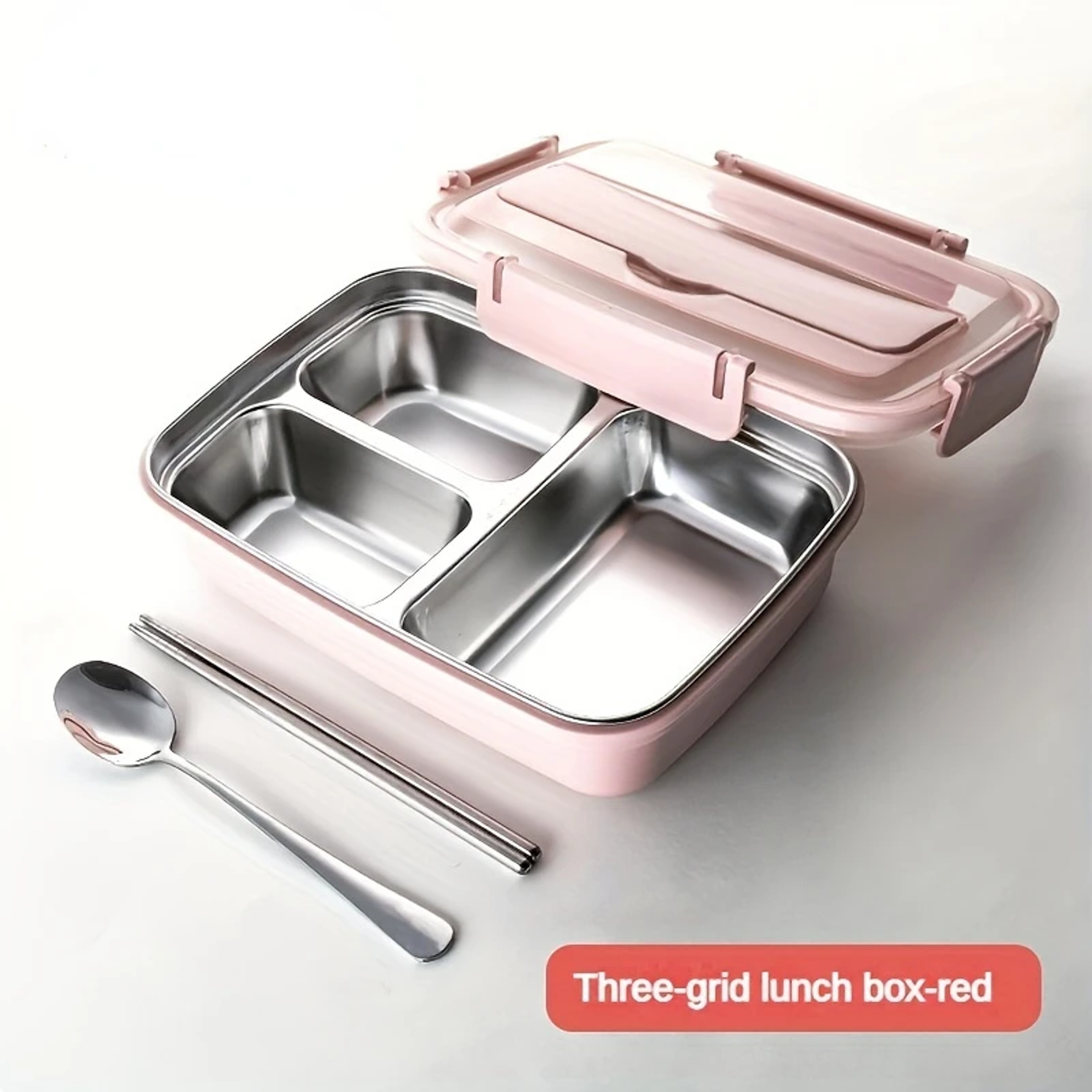 Durable LeakProof Stainless Steel Lunch Box With Compartments EasyClean Bento Container For Office  1