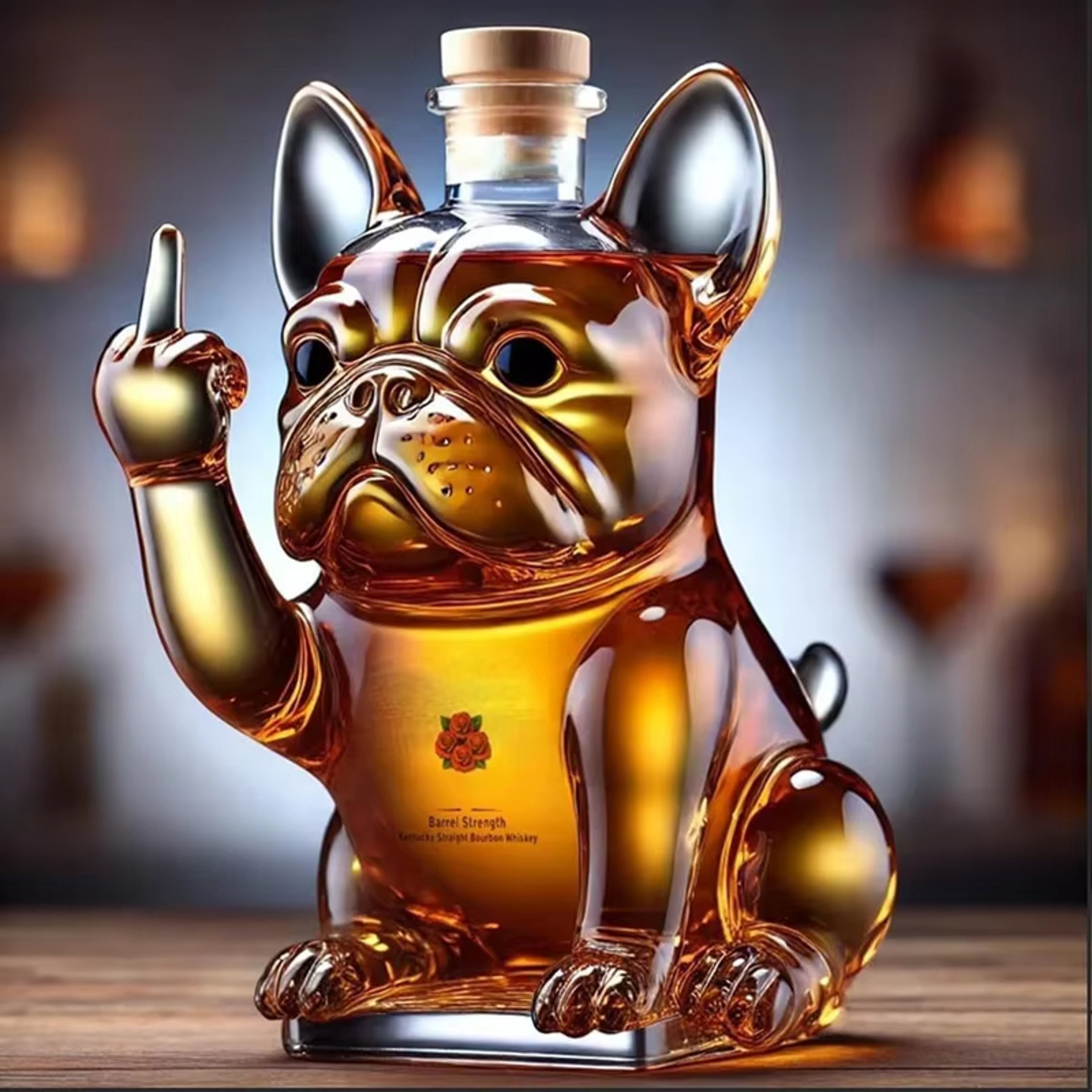 Whiskey Decanter For Pranks Funny French Bulldog Bottle Statue Home  Office Decor Wine Cocktail Dec 1