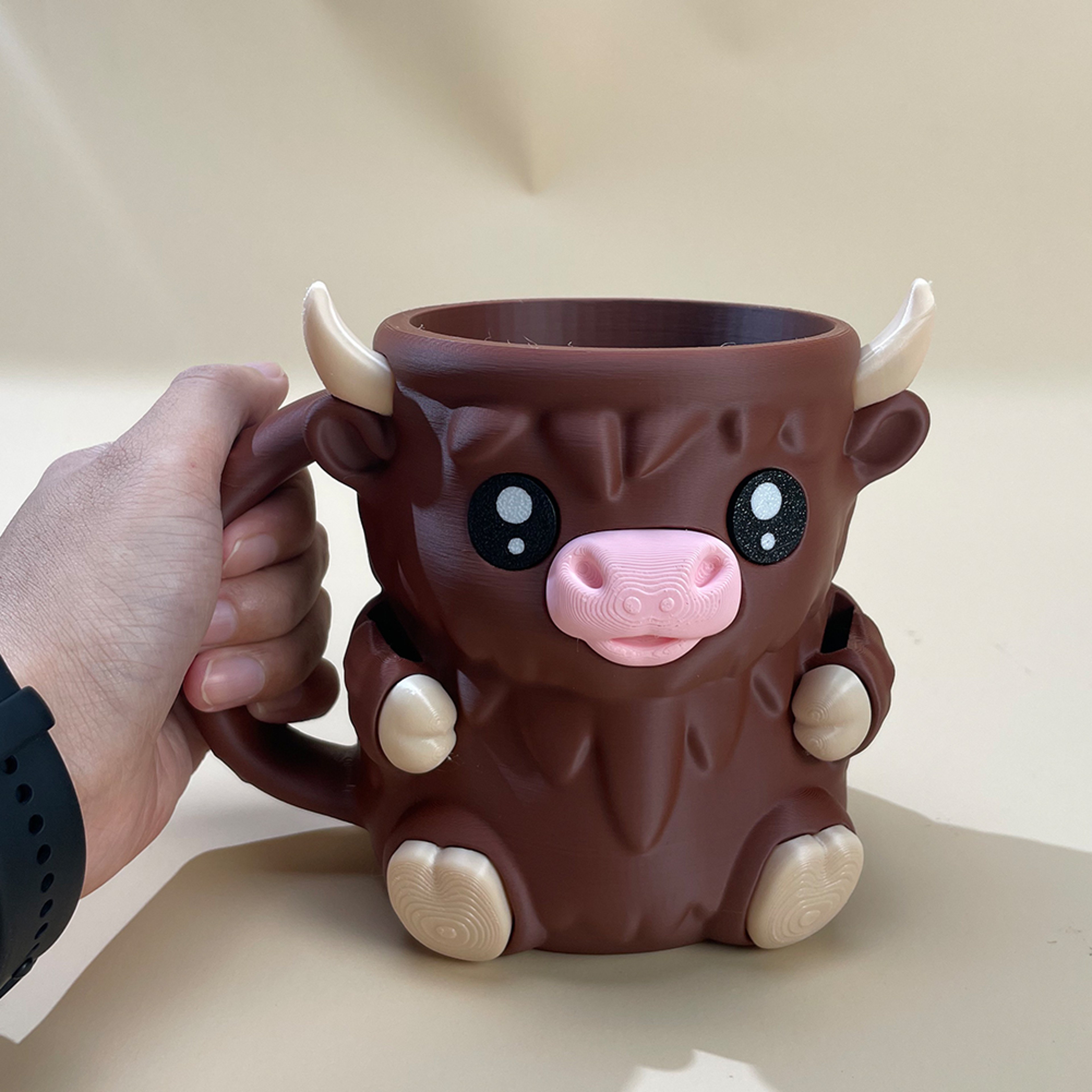 Reusable Highland Cow Ice Pint Holder, Printed Ice Cream Pint Containers, Snack Drawer & Handle - Beer Can Sleeves – view 9