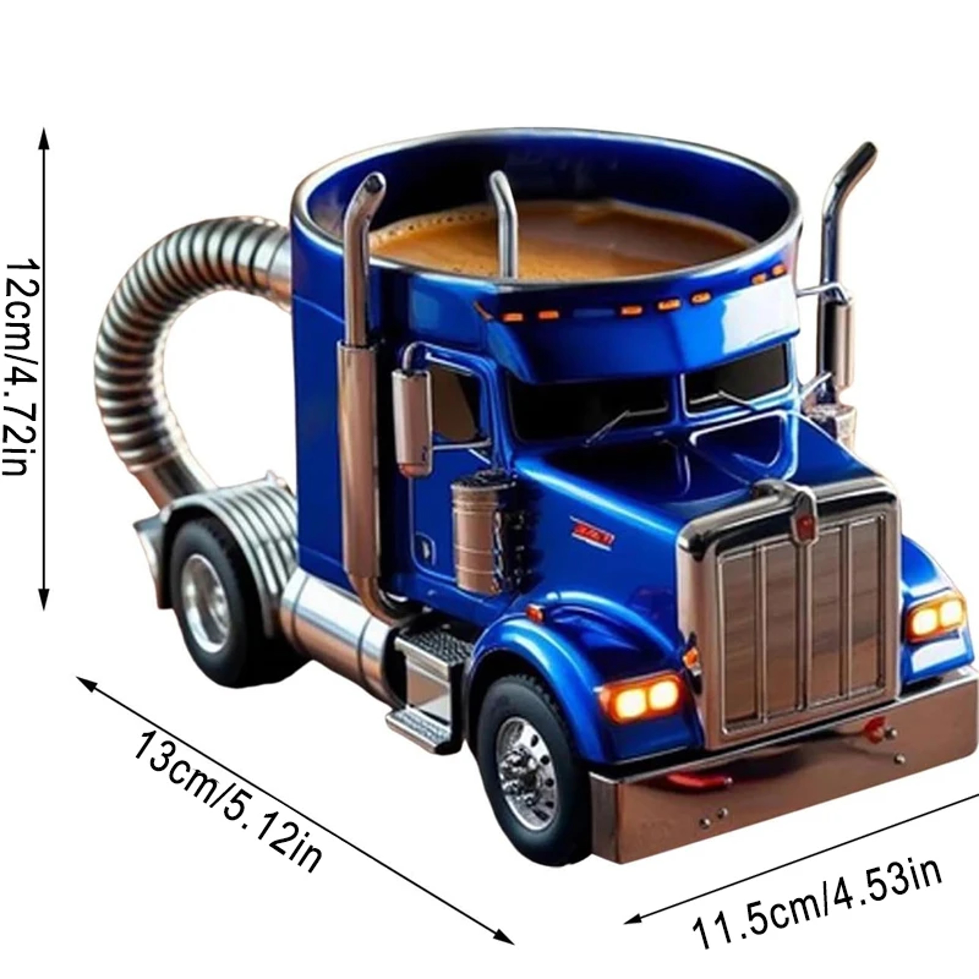 Handcrafted Semi-Trailer Coffee Mug, Truck Coffee Mug, Semi Truck Coffee Cup for Men and Women – view 6