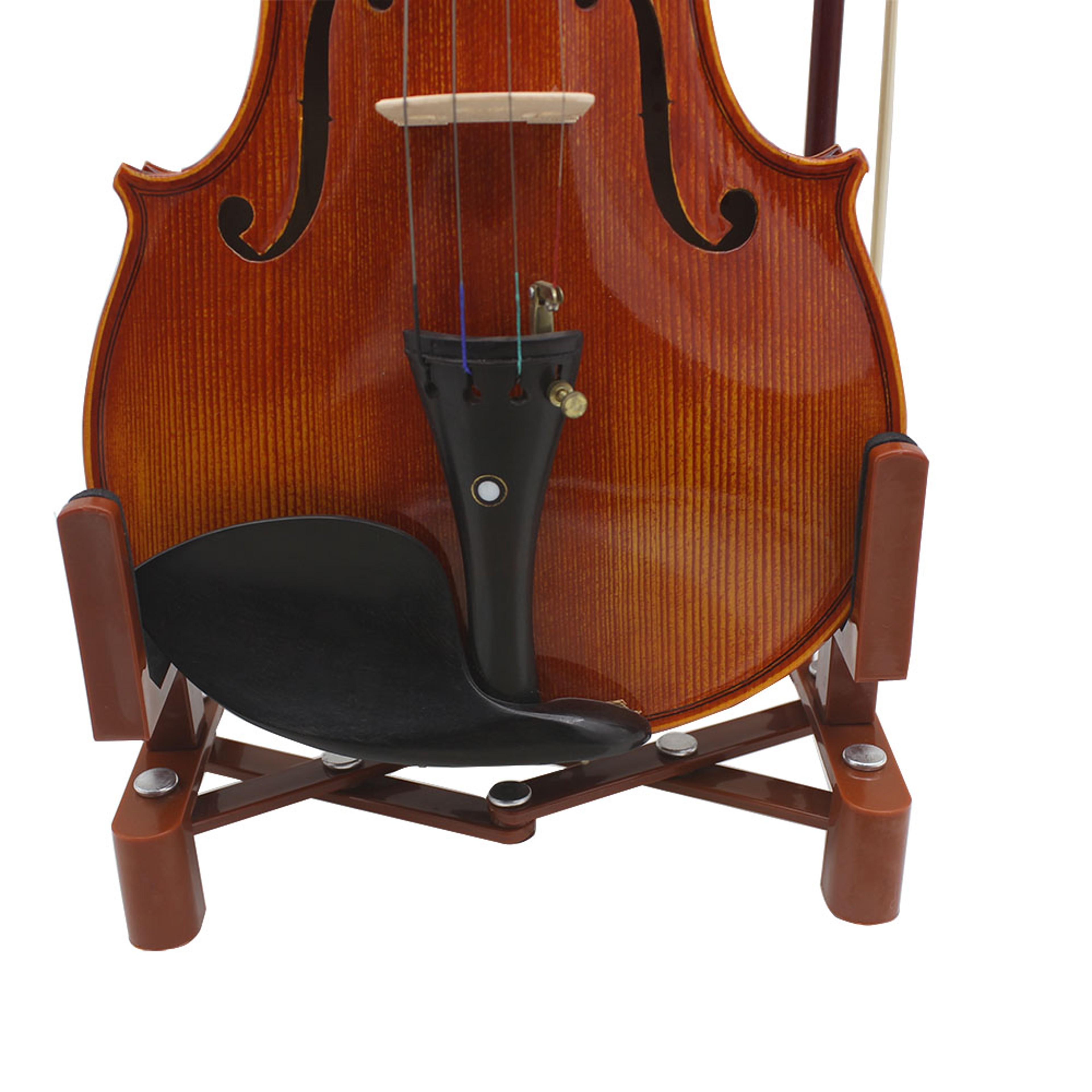 Portable Violin Stand Holder, Retractable Foldable Fiddle Bracket with Sponge Pad for Violin Parts – view 2
