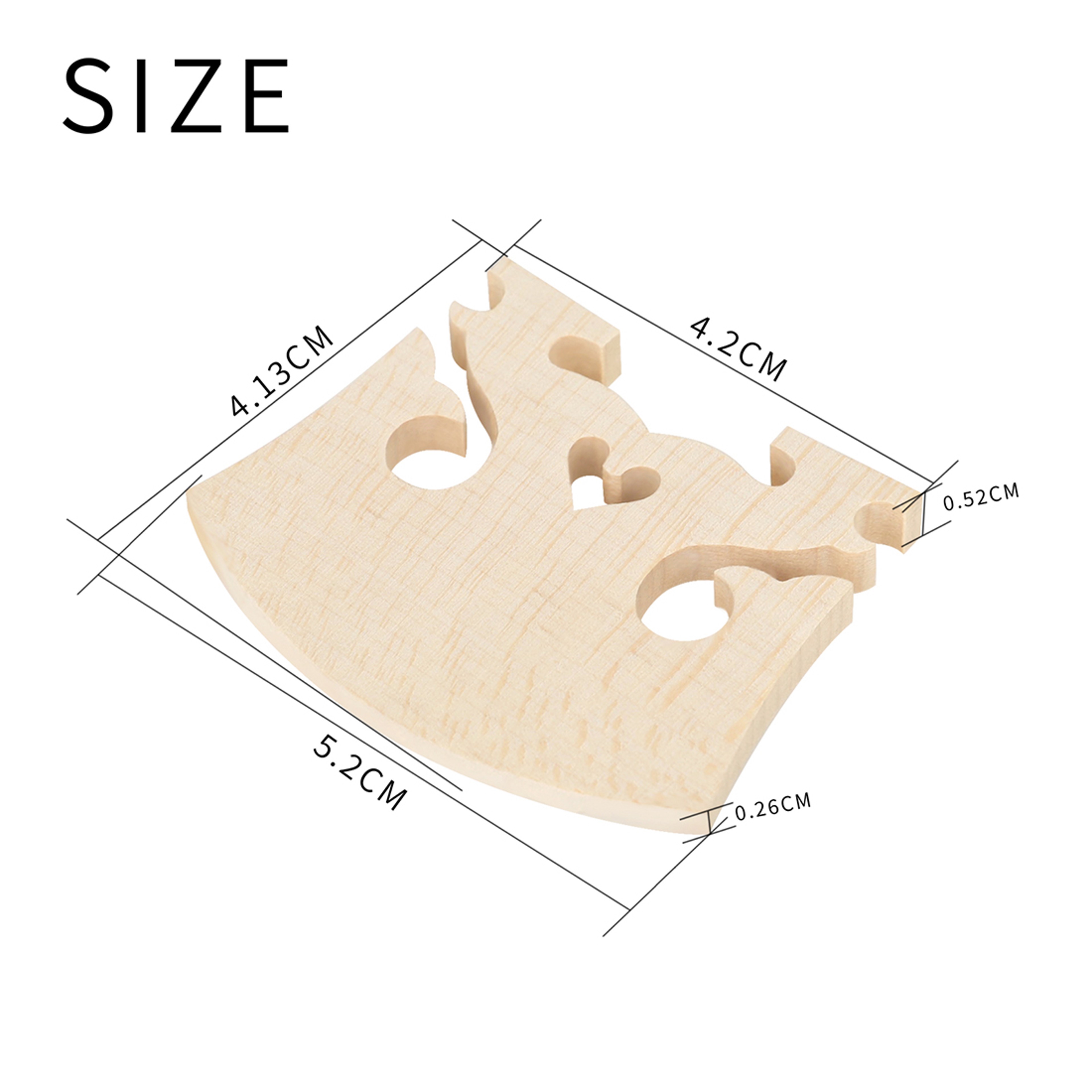 Fiddle Maple Wood Bridge for Violin, Code Caddies Musical Instrument Accessories – view 6