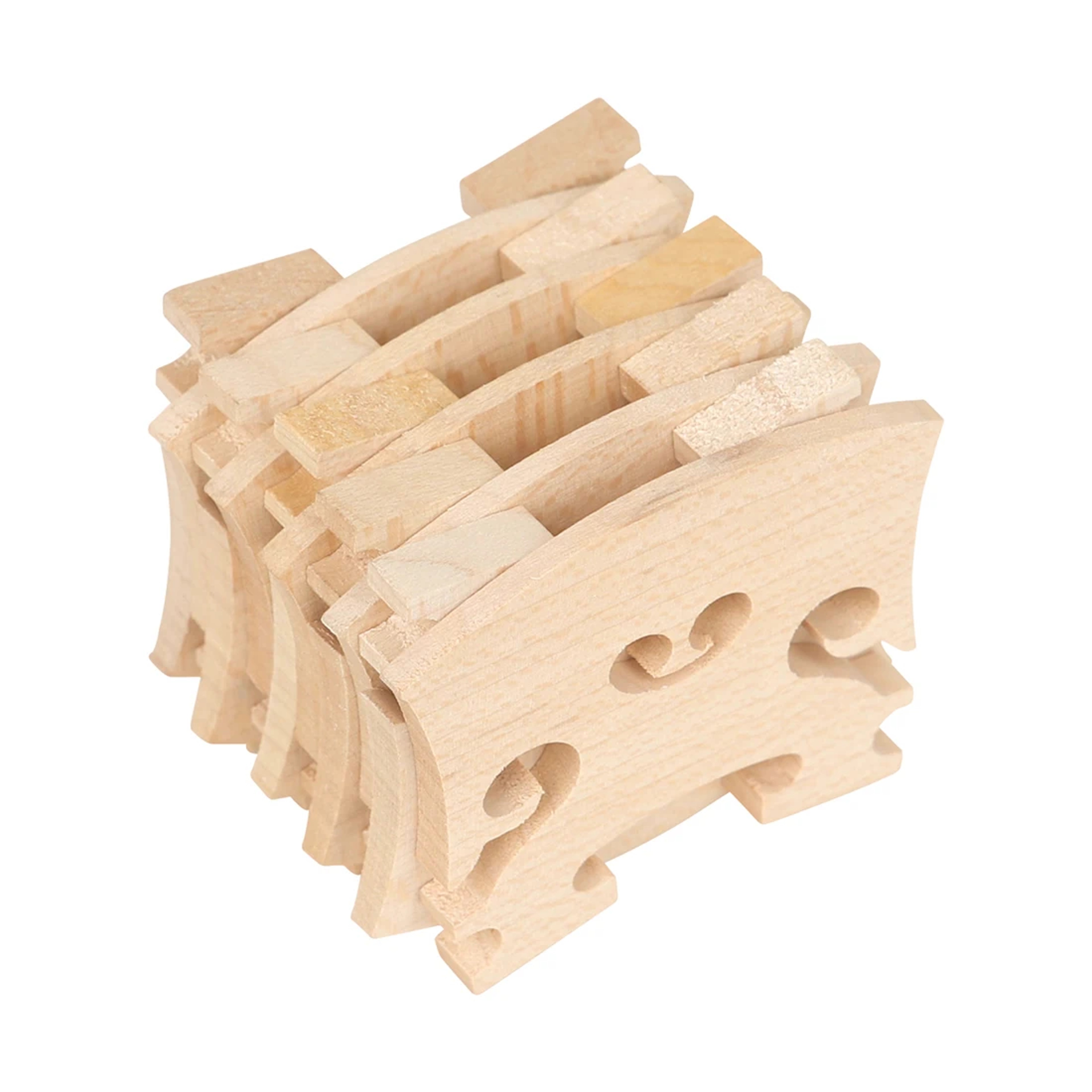 Fiddle Violin Bridge, Elected Maple Wood Pattern Bridge, Violin Accessories – view 1