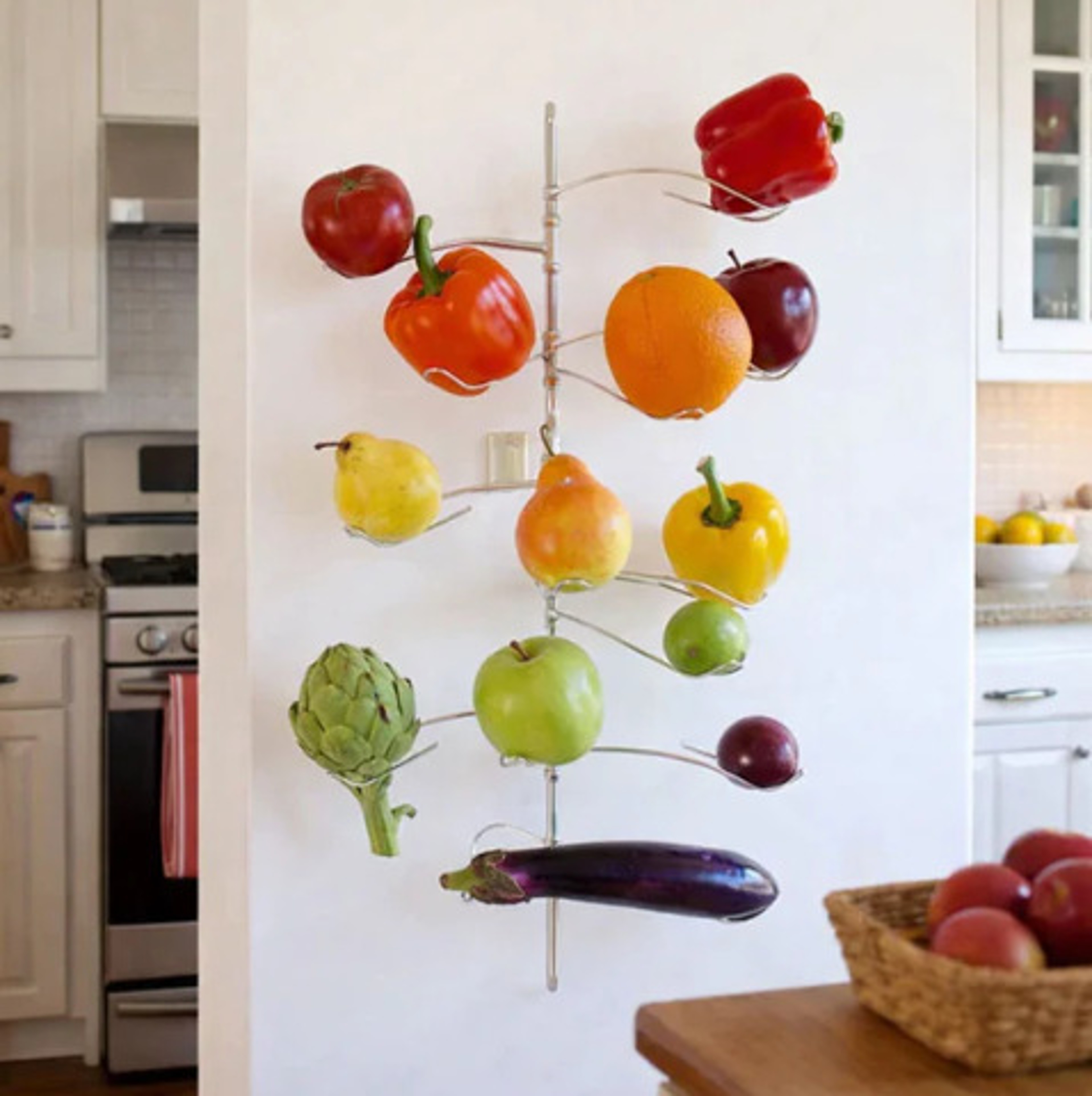 Display Fruit Display Stand Fruit And Vegetable Wall Mount Rack Creative Kitchen Utensil Household  0