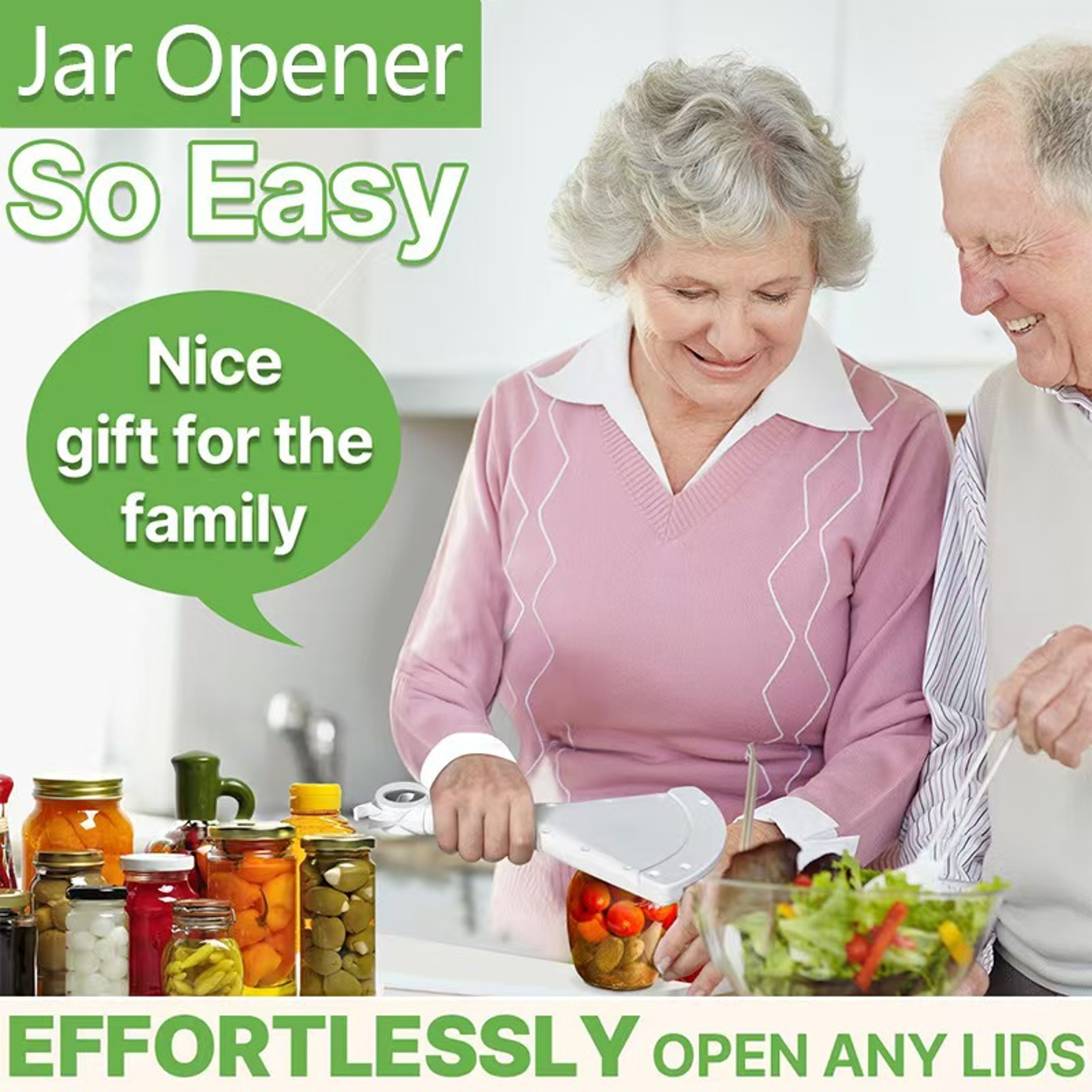 Easy-Grip Can and Bottle Opener with Handle for Kitchen – view 2