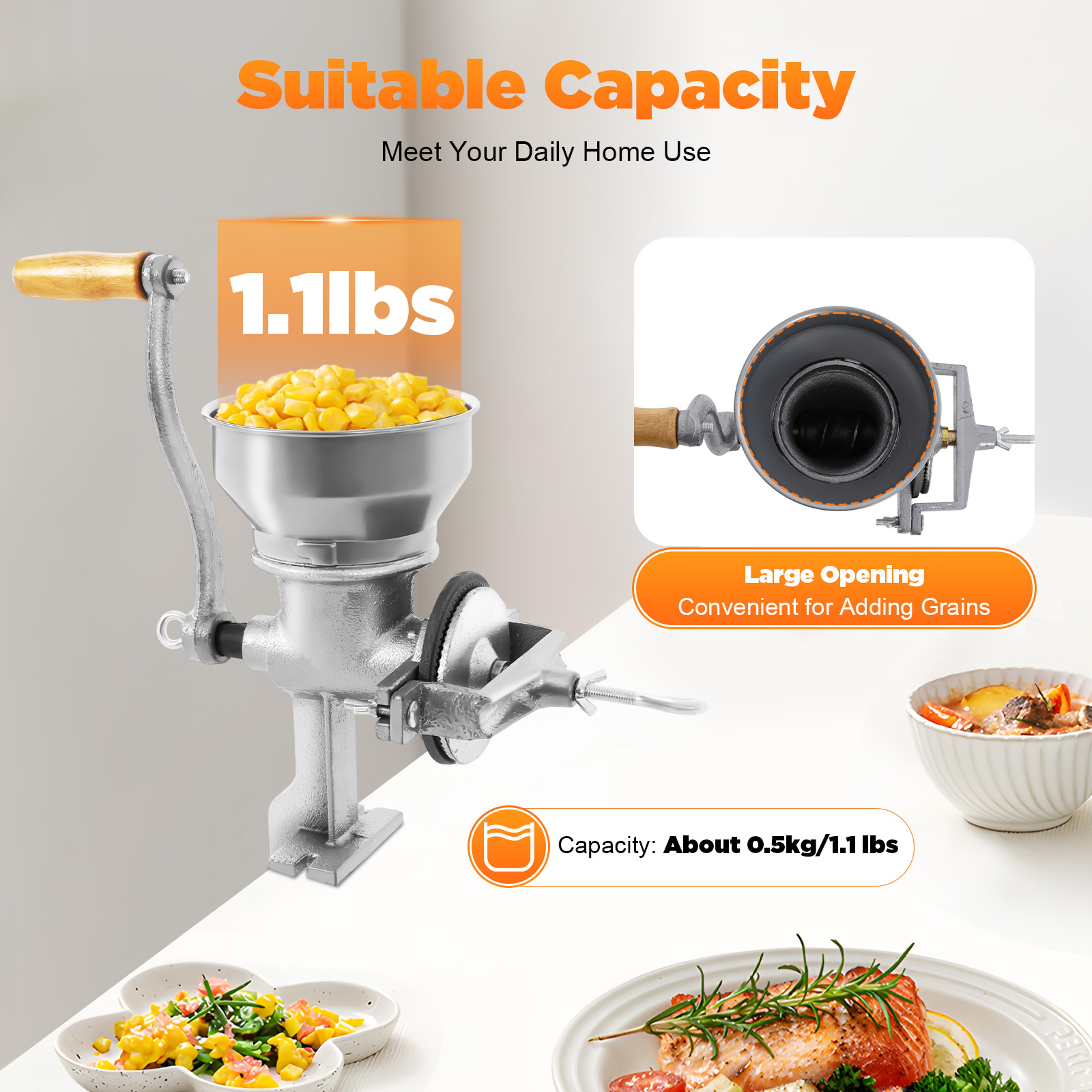 Manual Grain Grinder (cast Iron Material) Household Hand-operated Small Grinder Grinder Portable – view 3