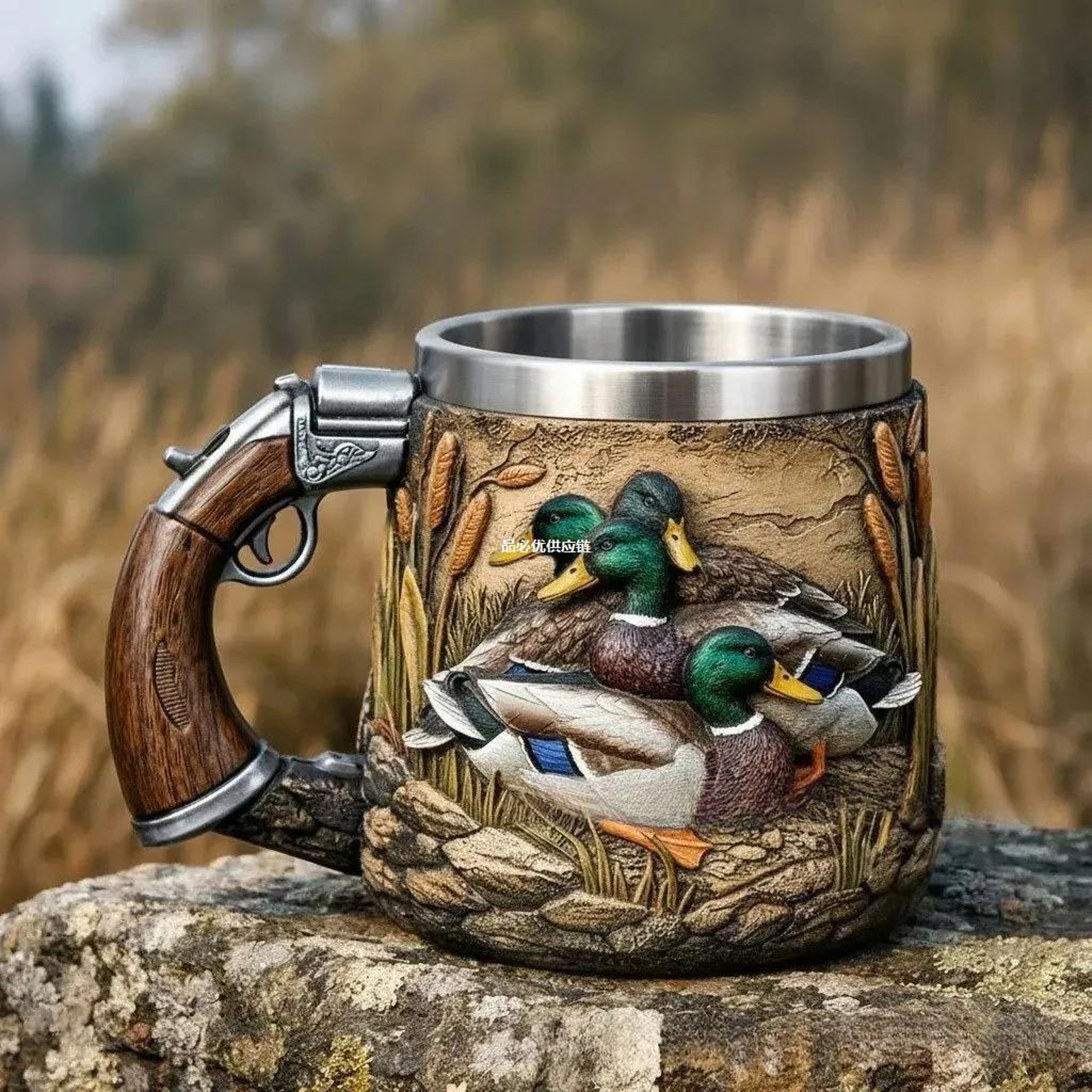 Hunter Special Duck Hunting Pattern Mug, Coffee & Water Cup, Perfect Gift for Men, Outdoor Camping – view 3