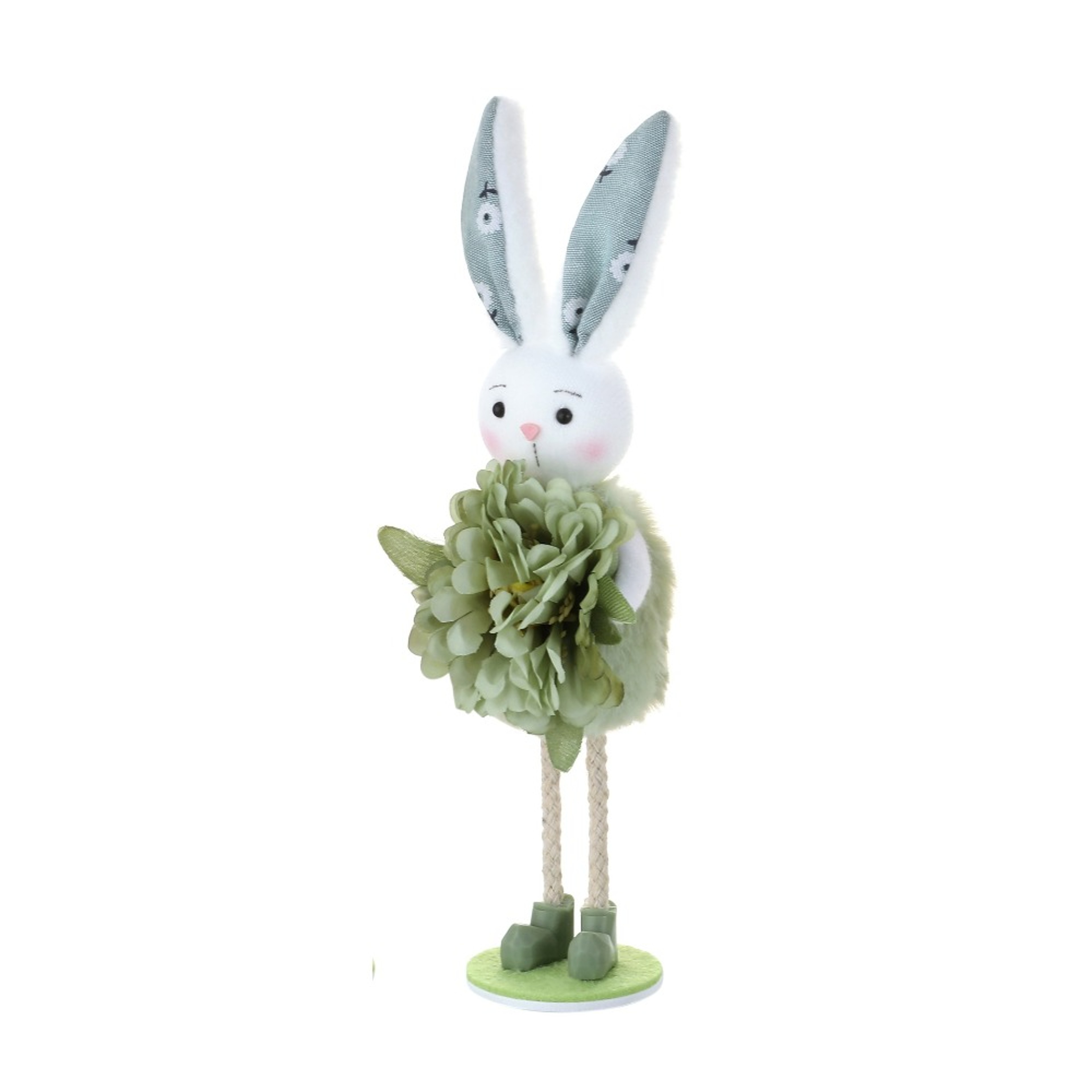 Cute Easter Bunny Figurine With Flower Skirt, Fabric Holiday Decoration for Living Room Home Decor – view 9