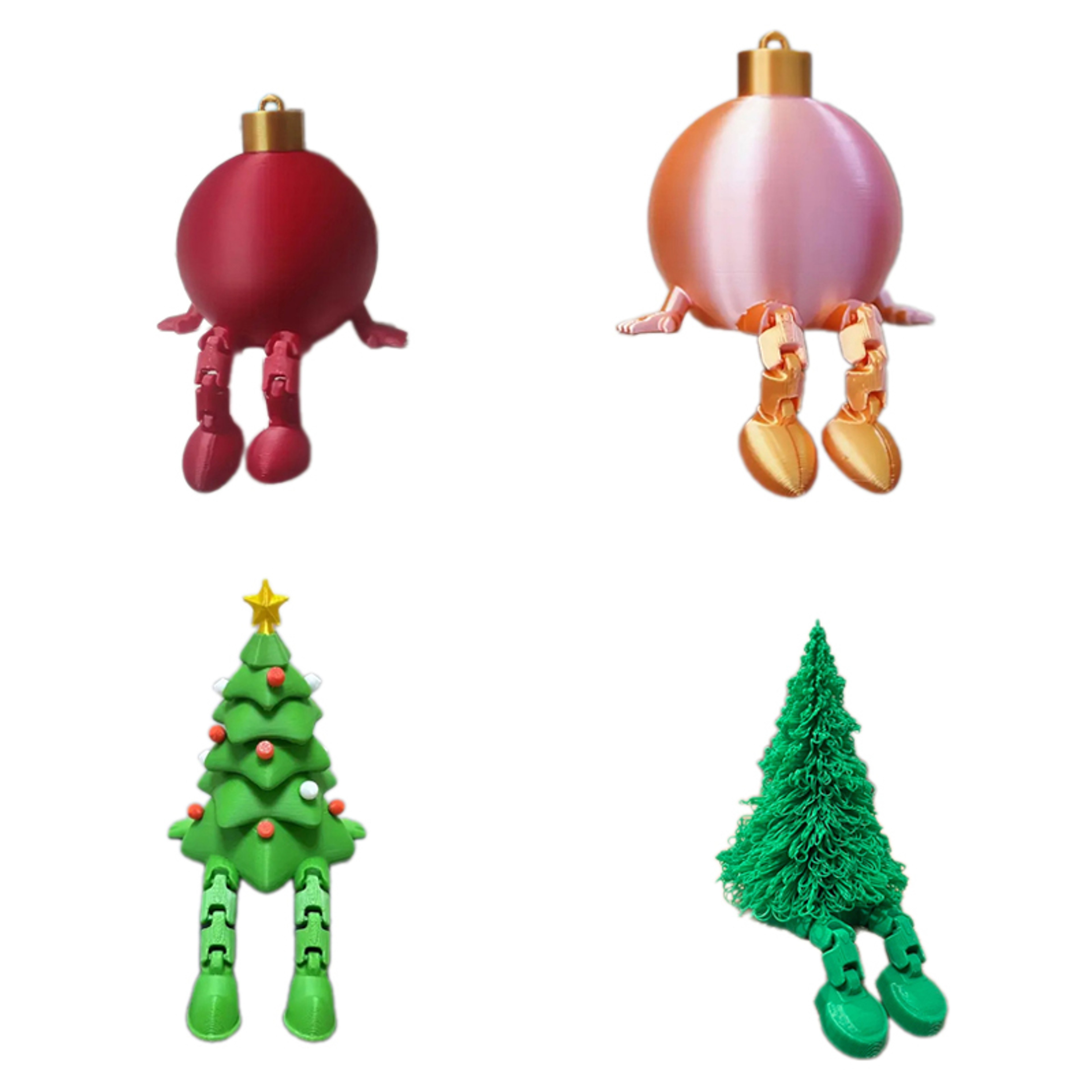 Christmas Tree Ornament with Movable Joint, Printed Christmas Ball, Festive Christmas Decorations, Tabletop Display – view 6