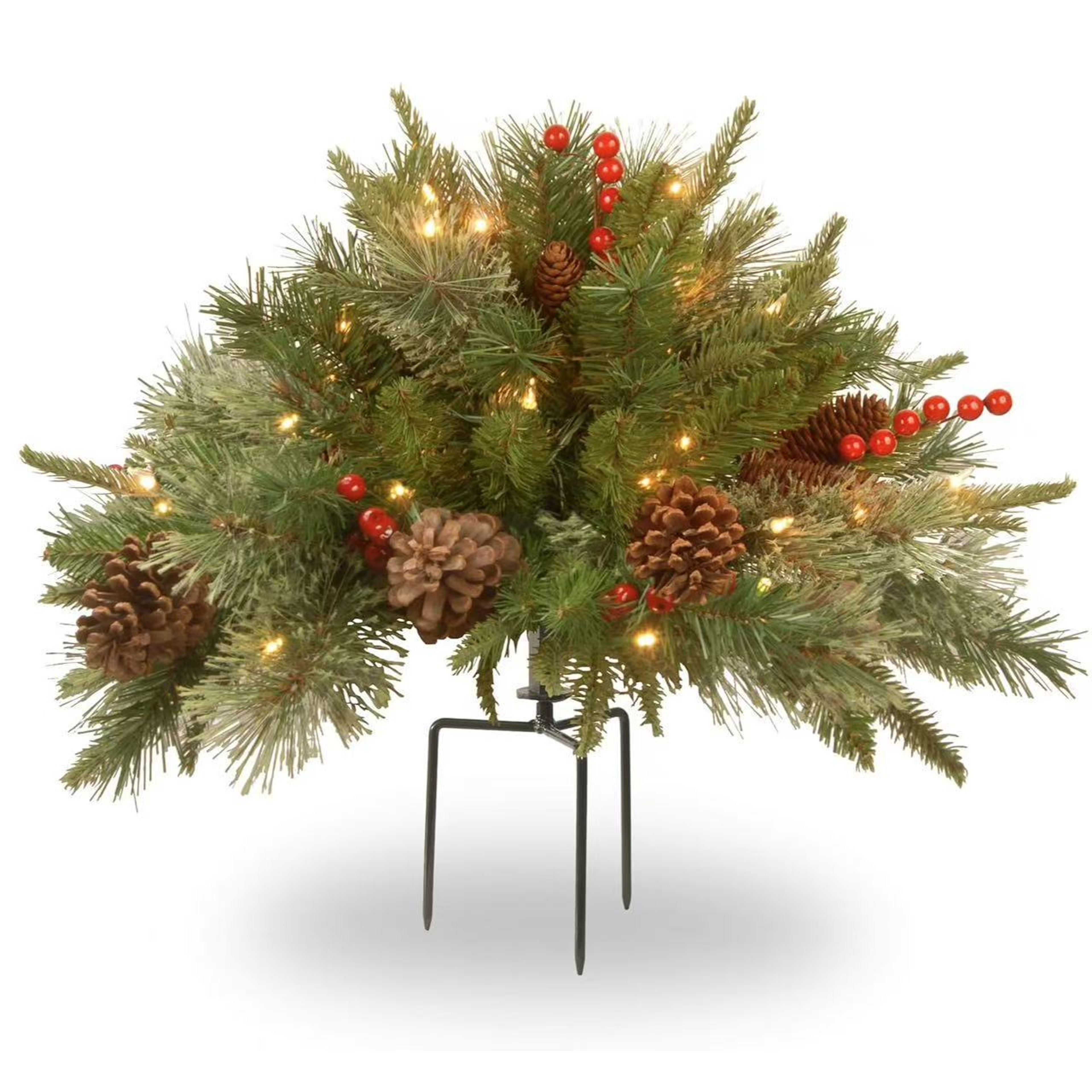 Luminous Christmas Tree Decorations, Floor-Mounted Outdoor Christmas Decor with Simulated Artificial Pine Needles – view 3
