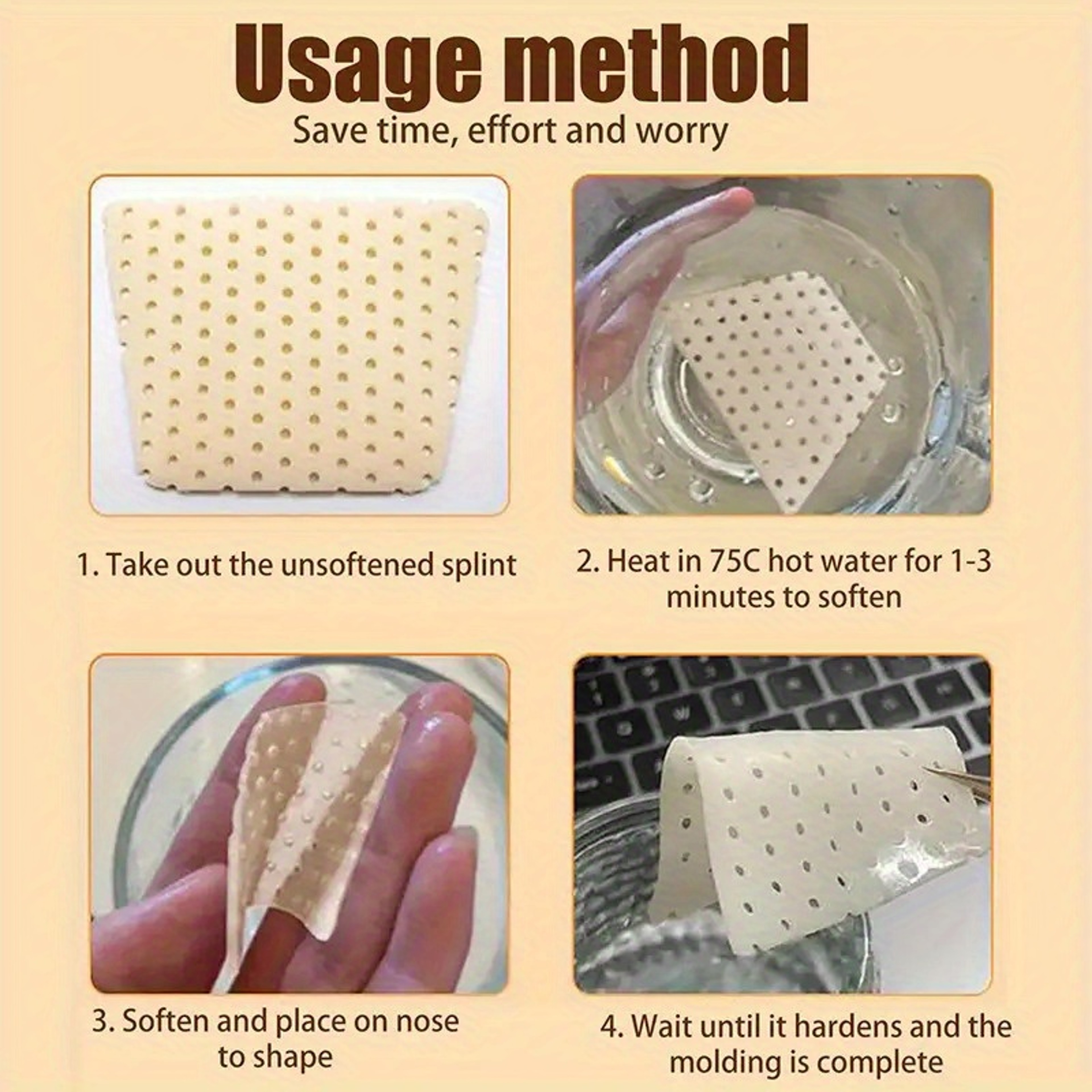 Reusable Self-Pinching Thermoplastic Nose Clip, Nose Beauty Anti-Picking Tool for Shaping – view 5