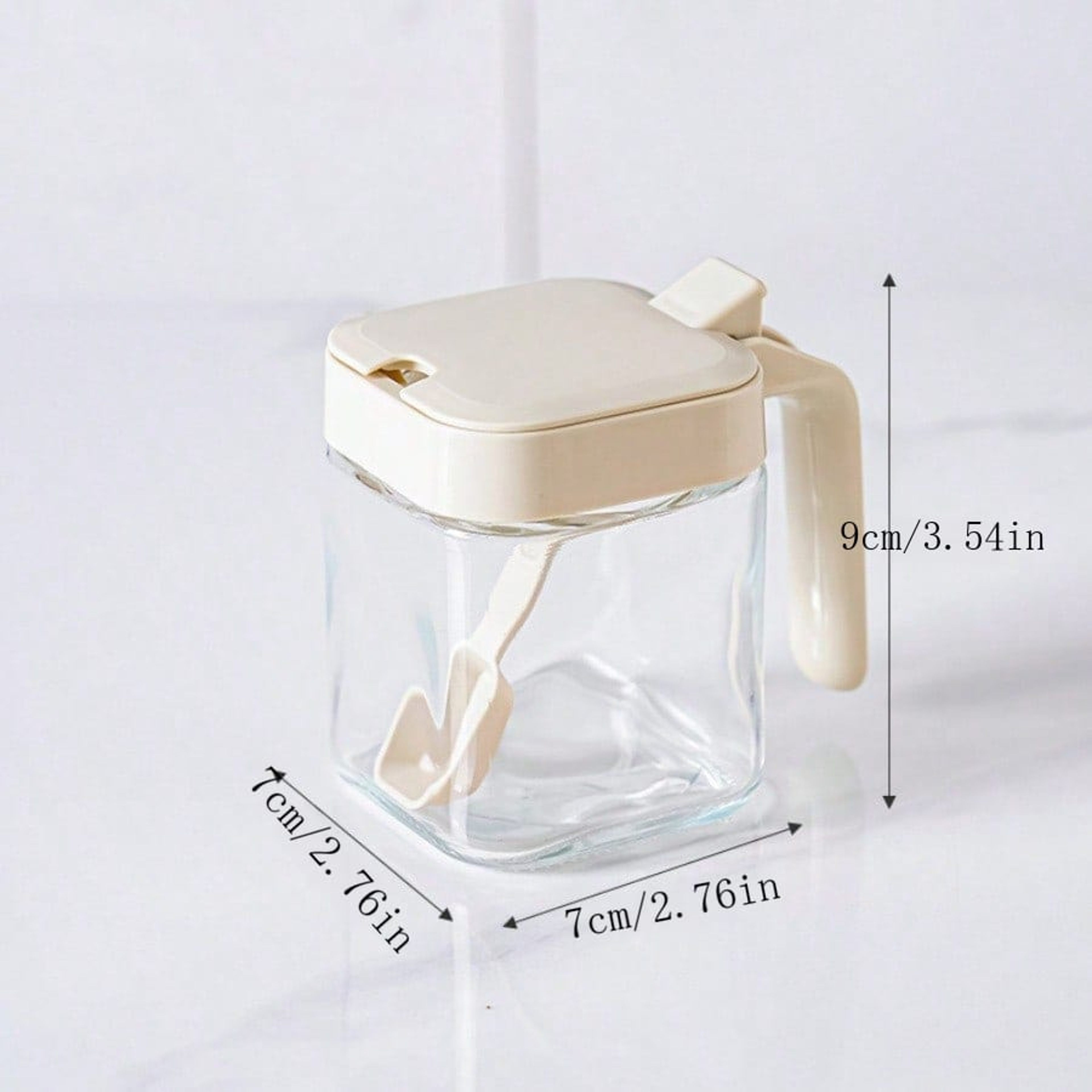 Glass Spice Boxes, Seasoning Jar with Spoon, Salt Shaker Container for Sugar, Pepper, and Spices – view 6