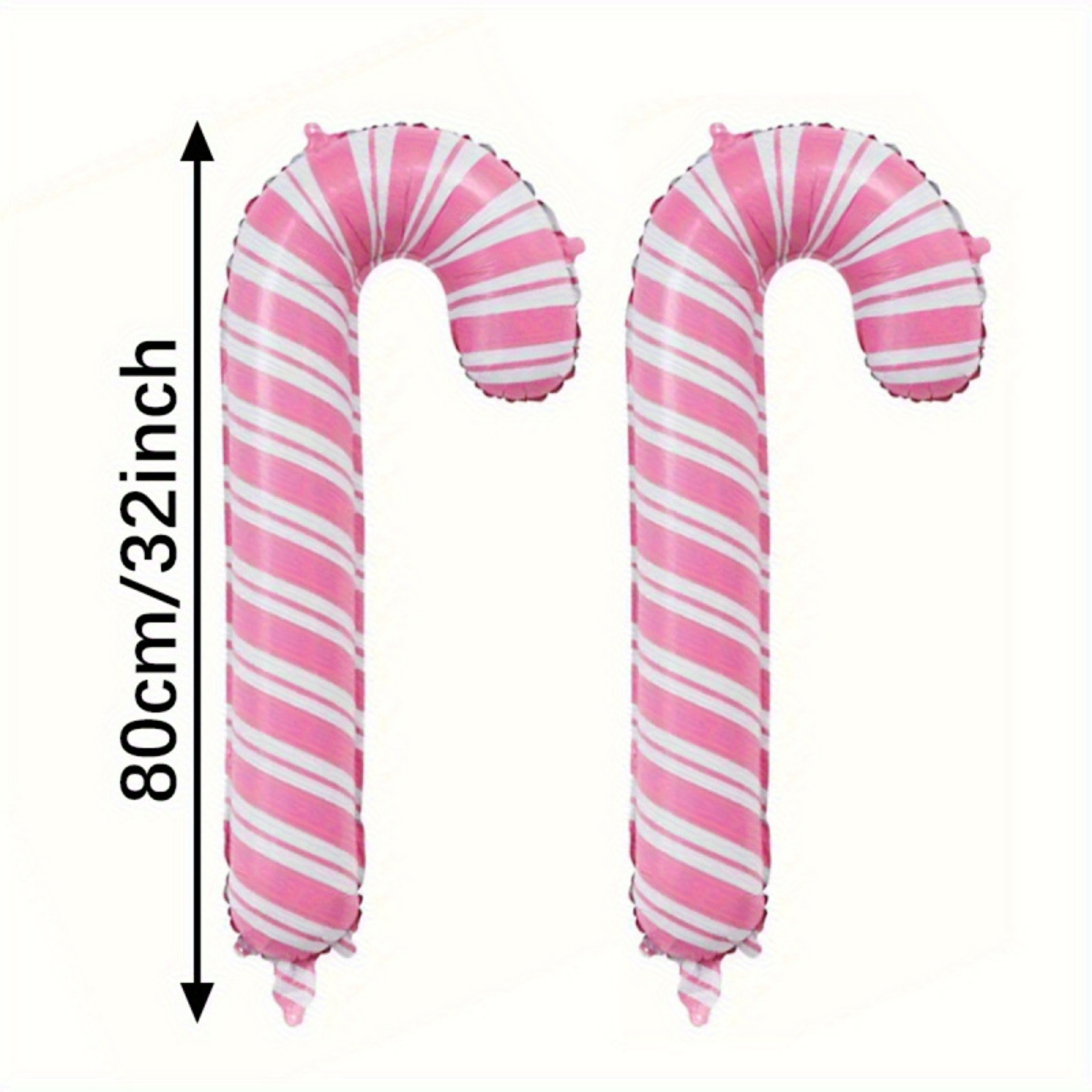 Wind Pink Christmas Party Decoration, Large Pink and White Cane Balloon for Birthday Wedding, Aluminum Film Balloon – view 6