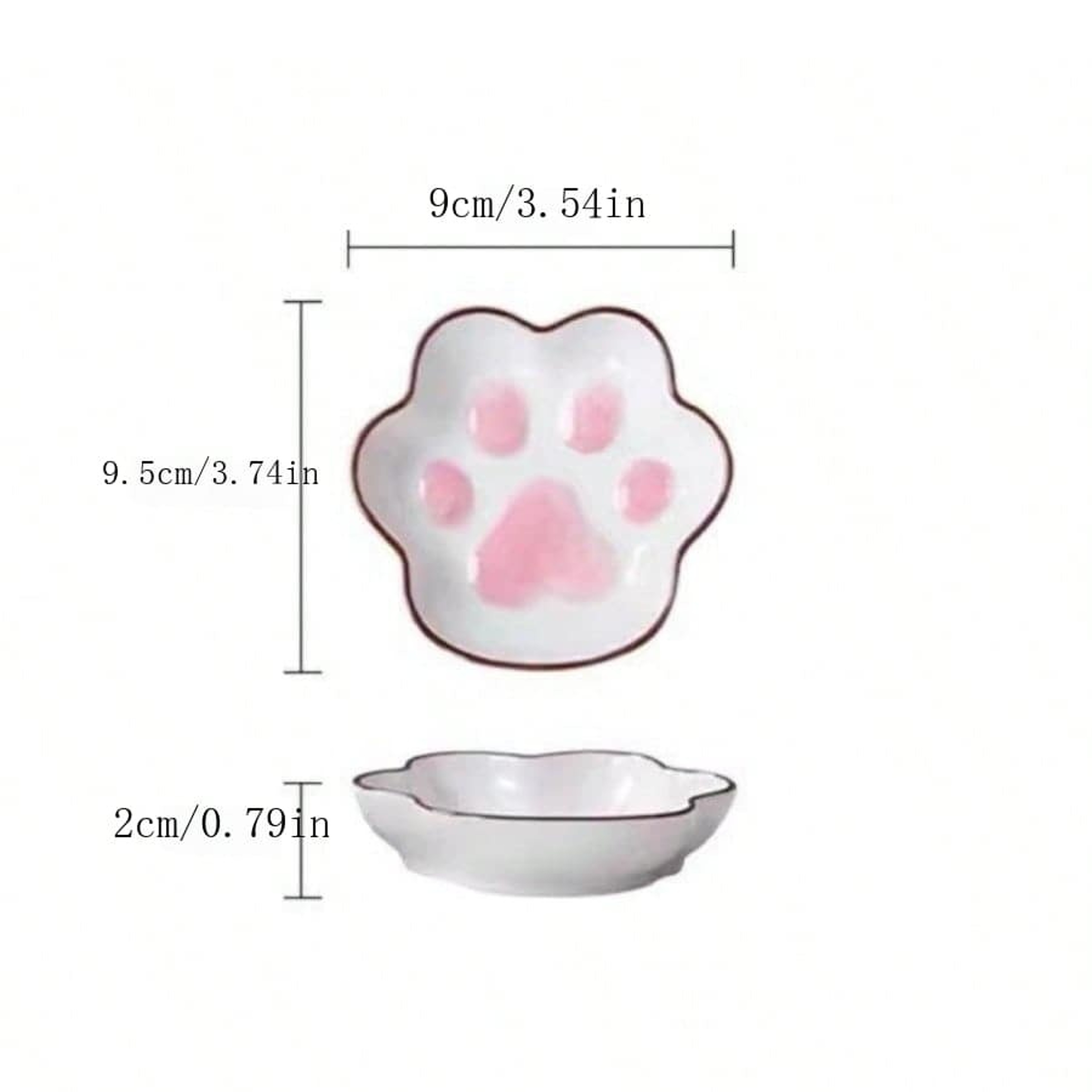 Cartoon Cat Paw Dish for Mustard, Soy Sauce, Tomato Sauce, Salad, Cute Home Dipping Plate – view 6