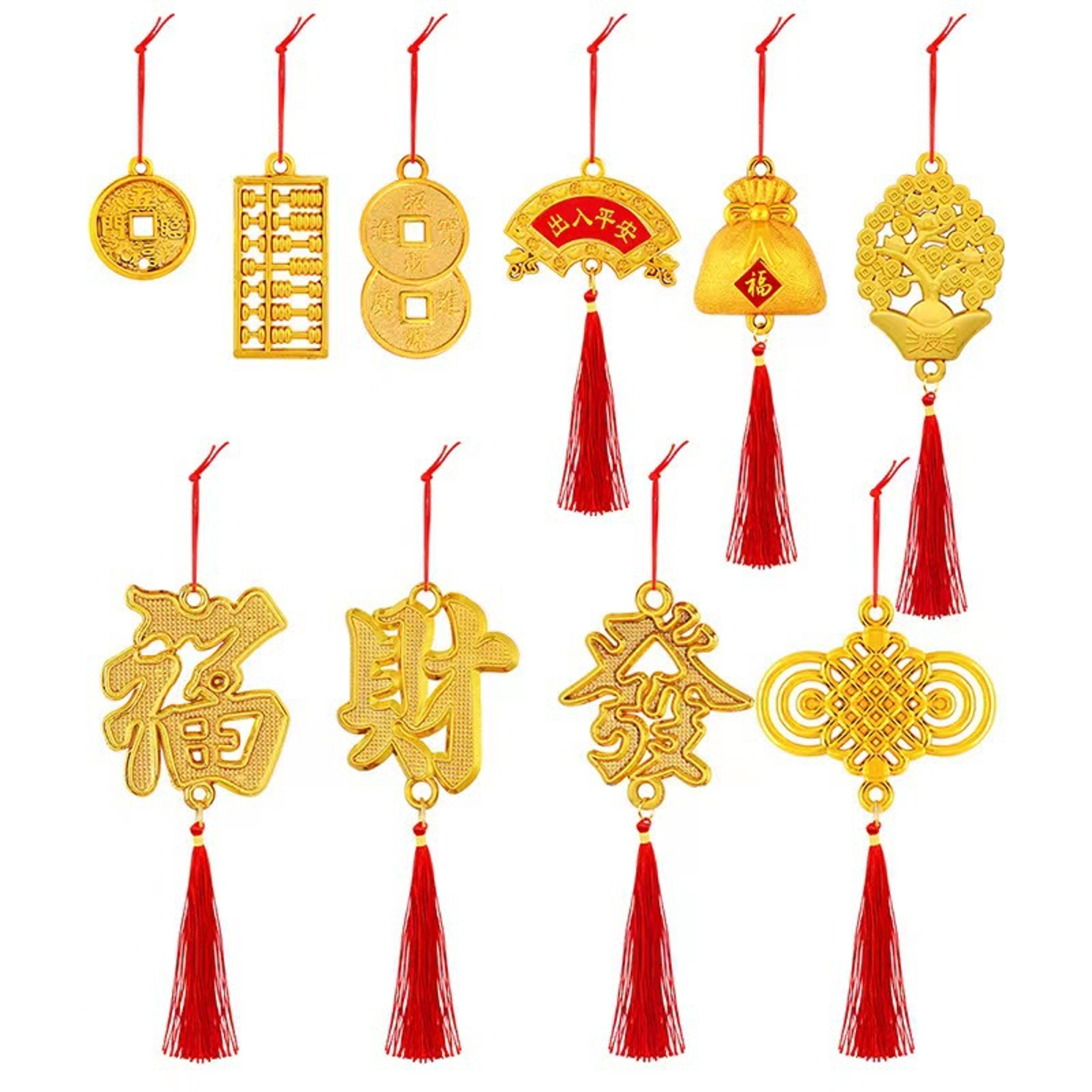 New Year Chinese Knot Small Pendant, Spring Festival Flower Bonsai Tree Hanging Decor for Home, Mall, and Company – view 3