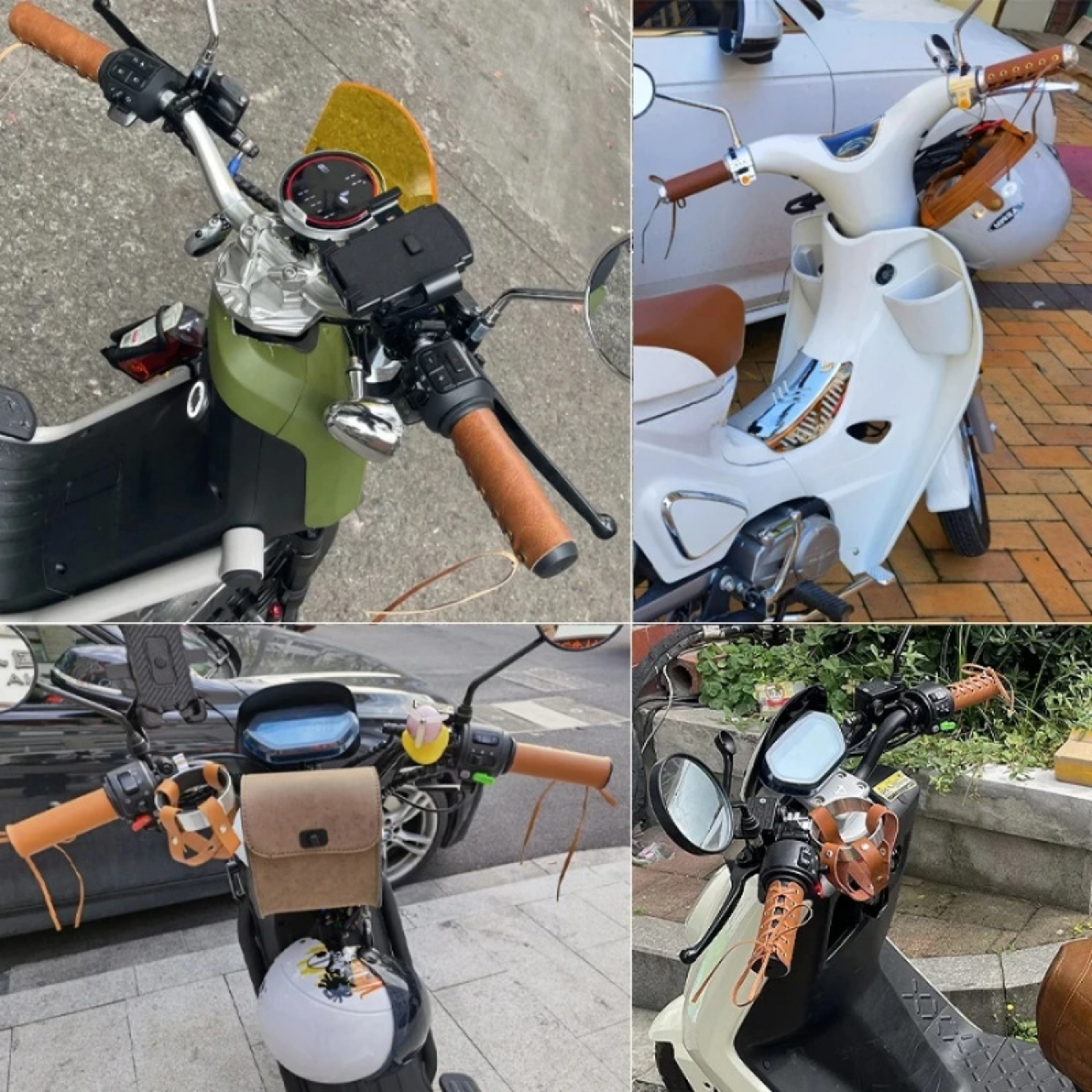 Retro Leather Handlebar Cover, Universal Motorcycle, Bicycle Brown Rope Decoration, Non-slip – view 2