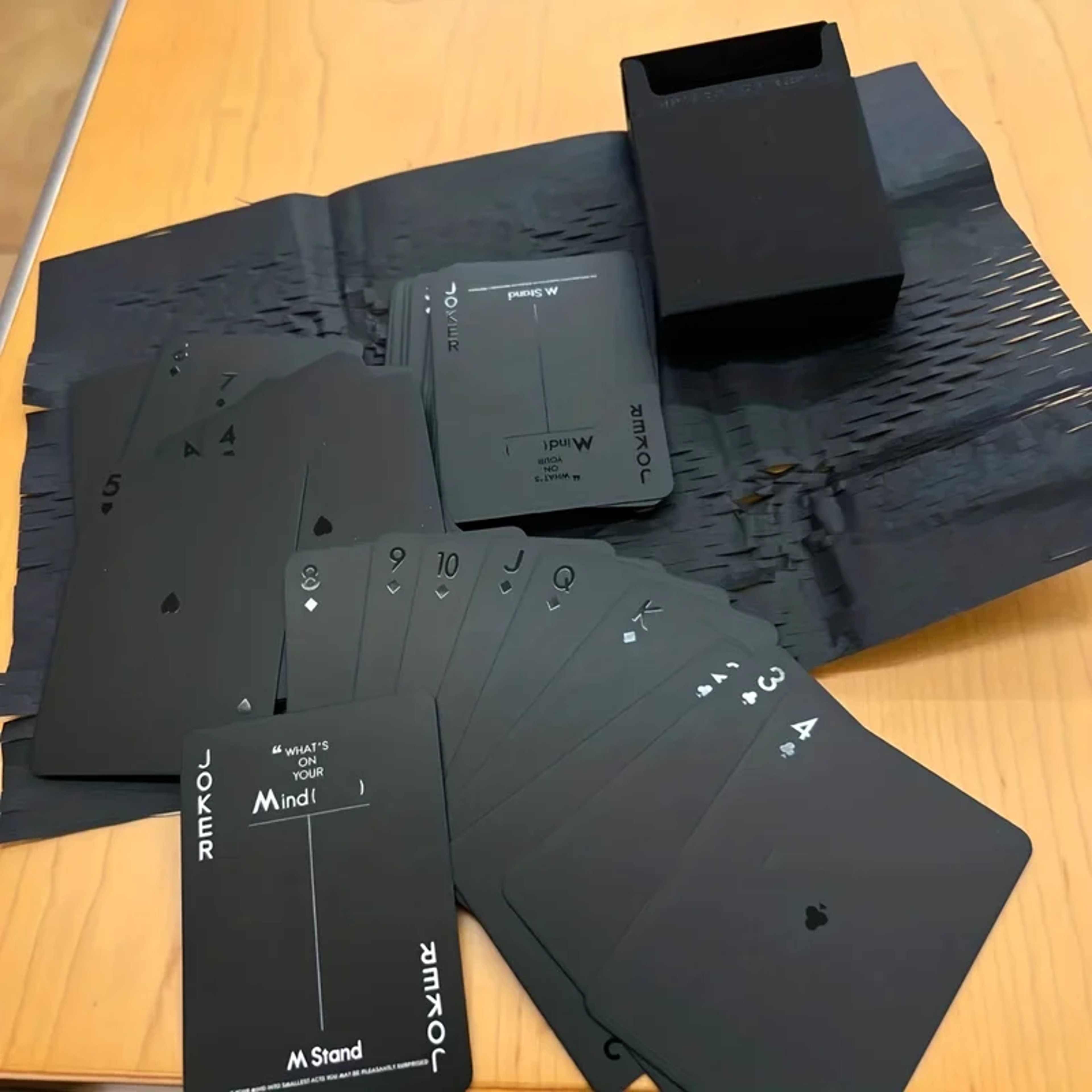 Minimalist Black Playing Cards, Wind Party Board Game for Holiday Fun – view 1