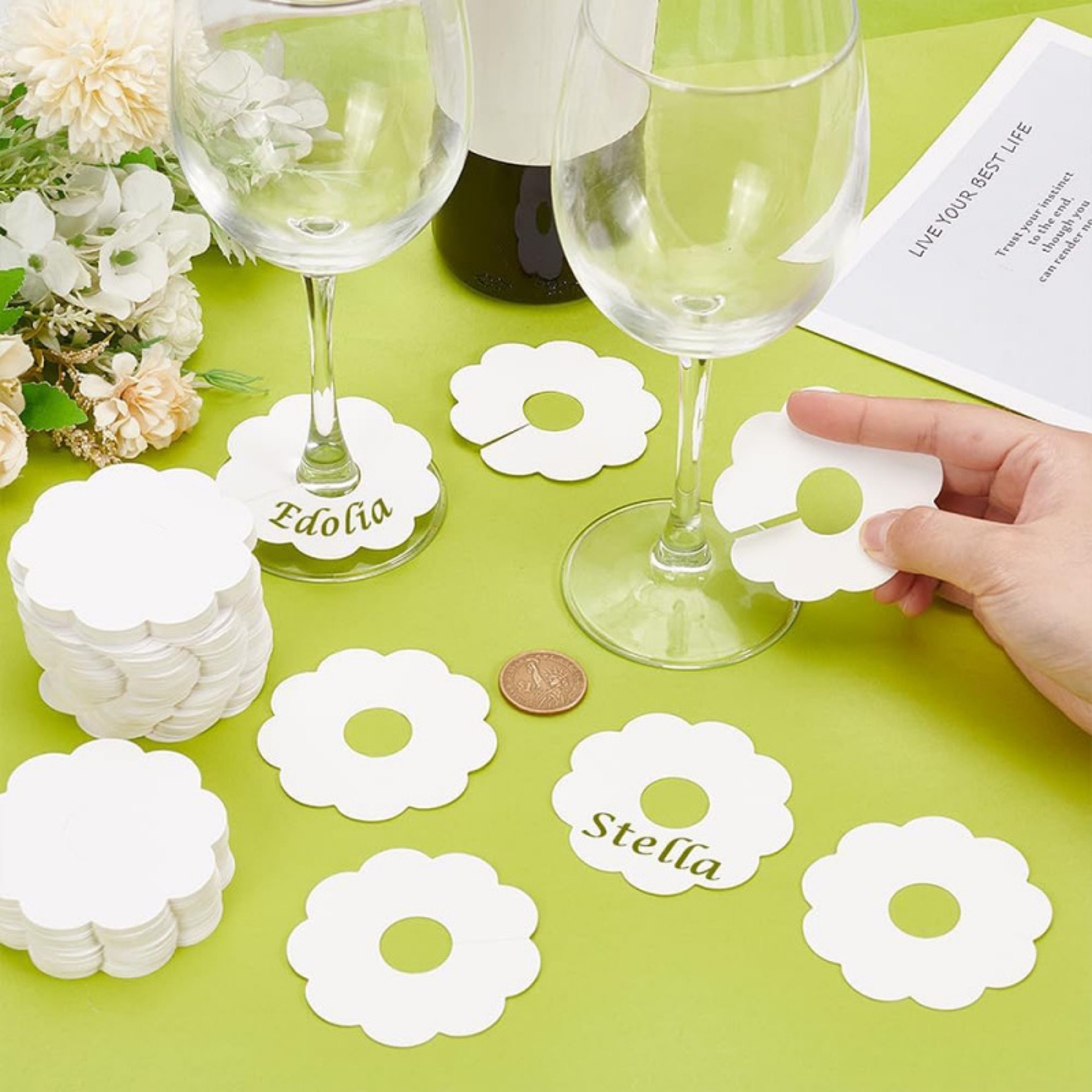Classification Display Cards, Wine Glass Tags, Writing Cards for Packaging – view 1