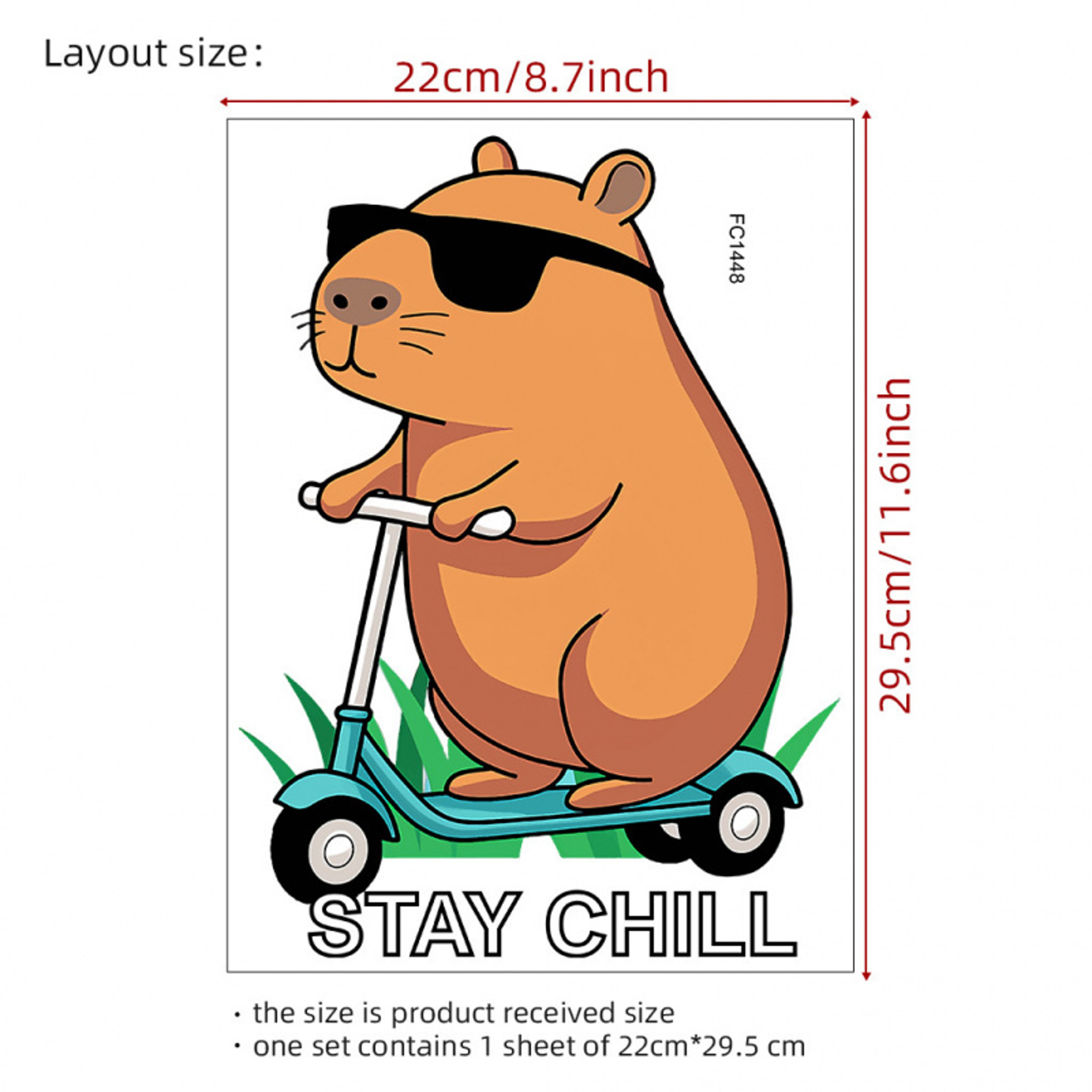 Personalized Toilet Stickers, Fun Capybara Wall Sticker for Bedroom Decor – view 6