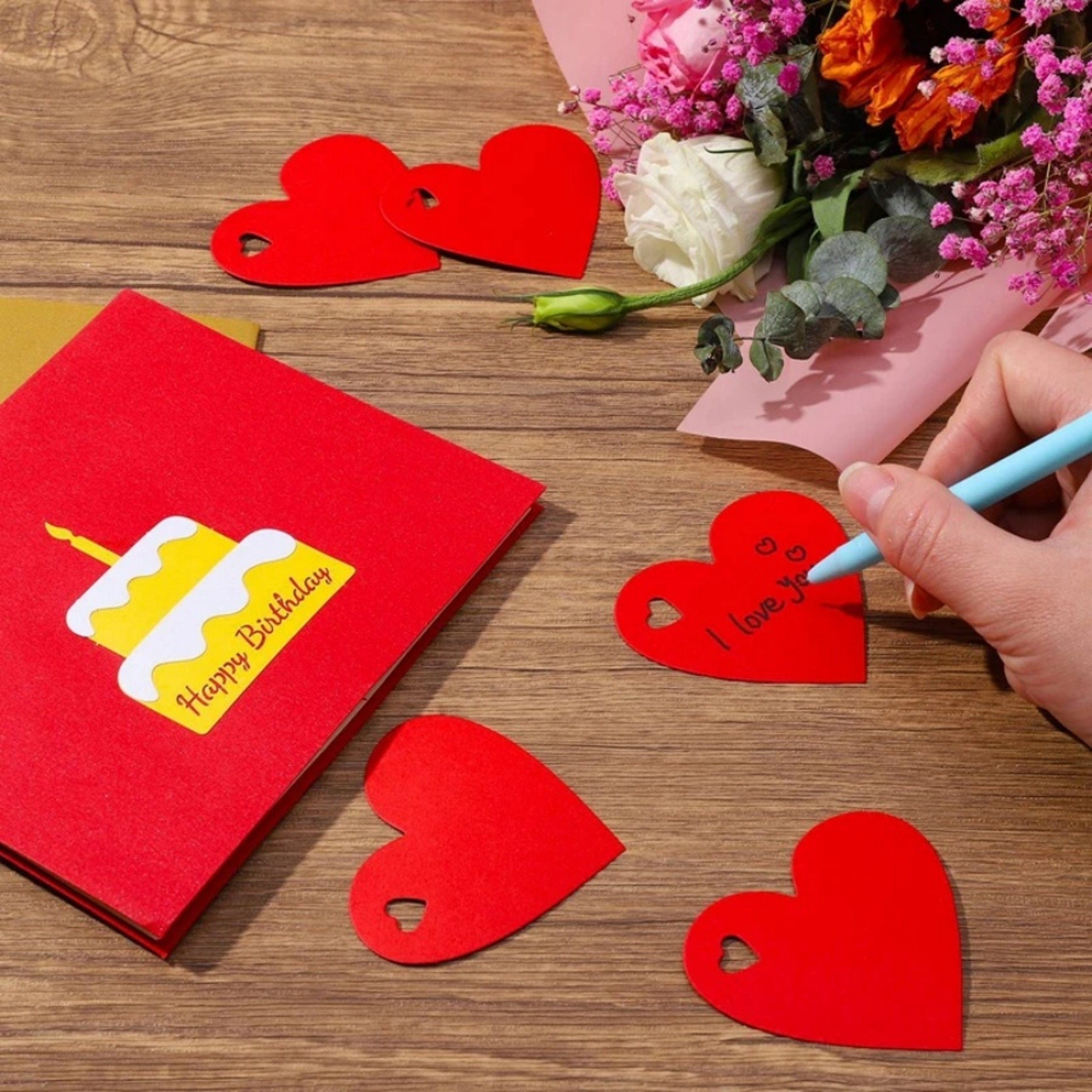 Heart Hole Tag, Valentine's Day Love Tag, Anniversary Gift Bag, Packaging Decoration – view 4