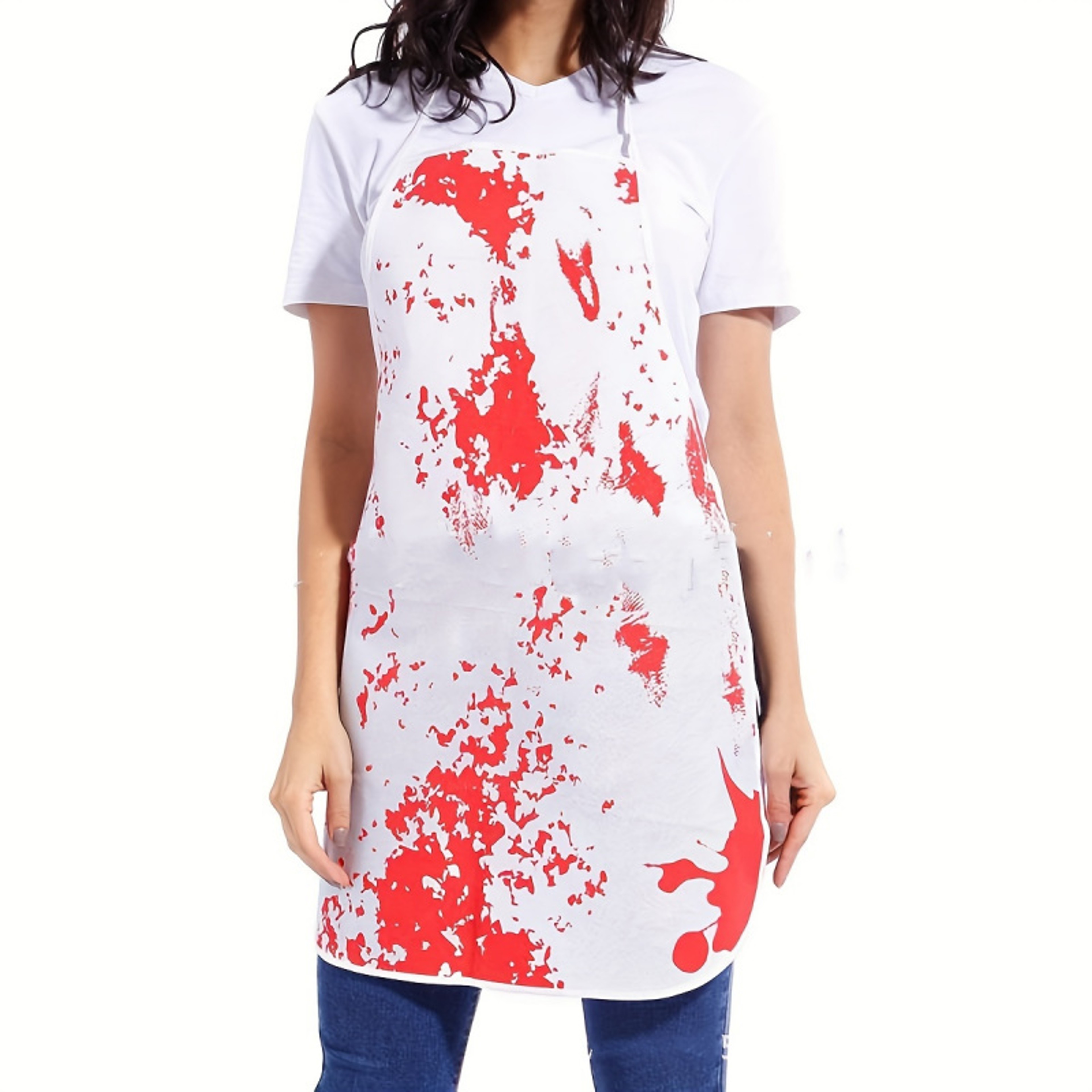 Halloween Blood Splatter Apron for Adults, Costume for Bar, Haunted House, or Party – Made of Polyester – view 3