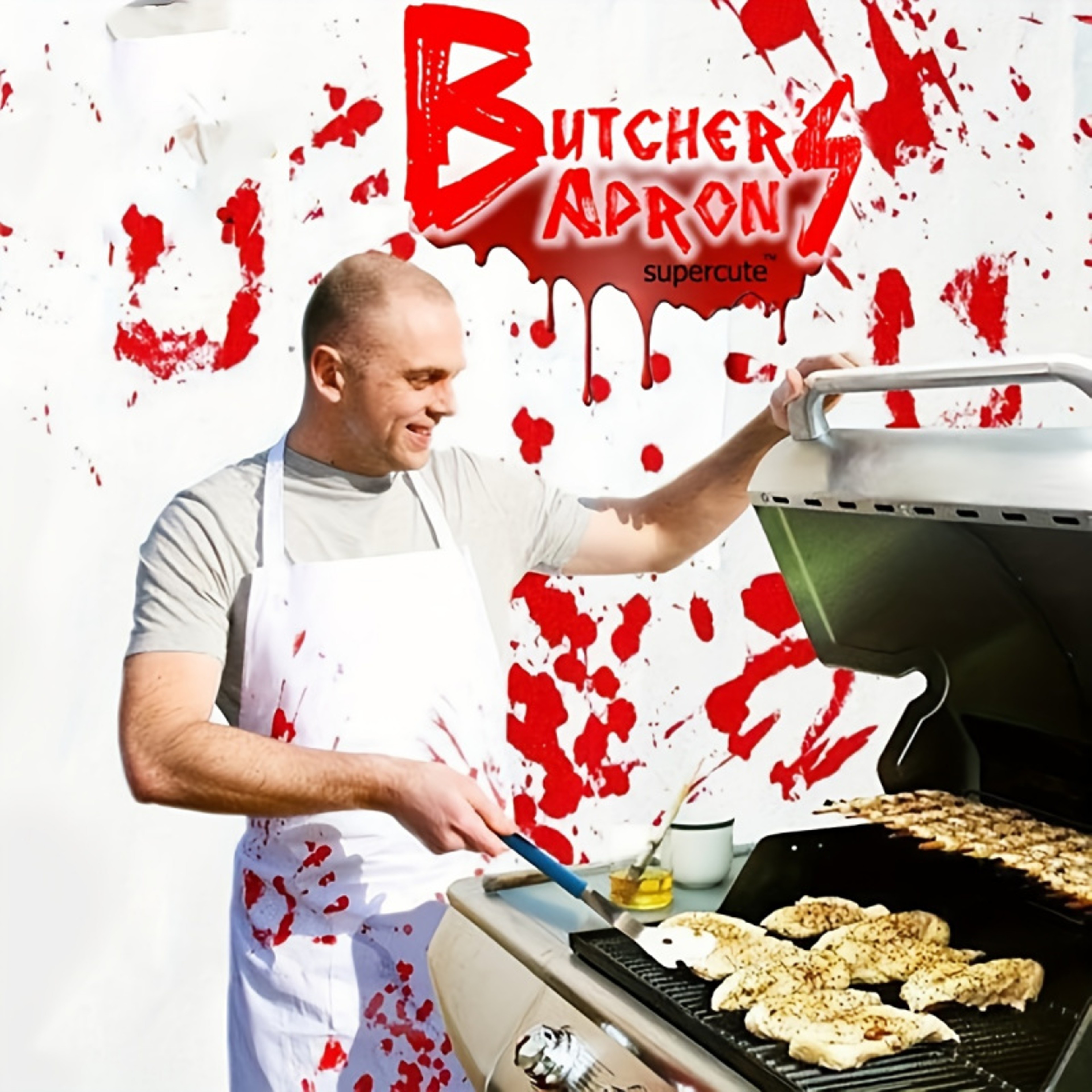 Halloween Blood Splatter Apron for Adults, Costume for Bar, Haunted House, or Party – Made of Polyester – view 6