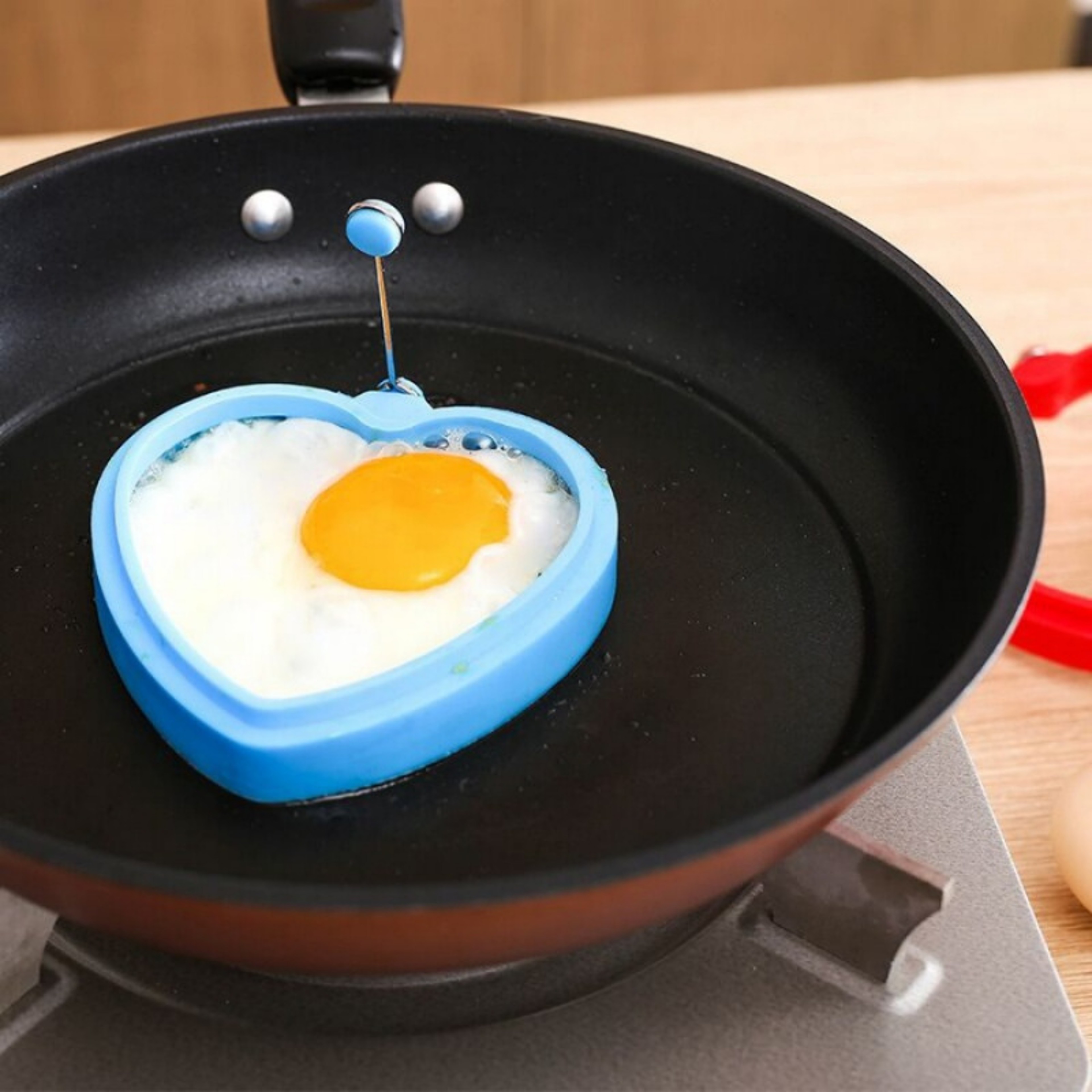 1pcSilicone Egg Mold Star Heart Flower Bear Round Egg Pan Pancake Muffin Mold Cake Baking Tool 2