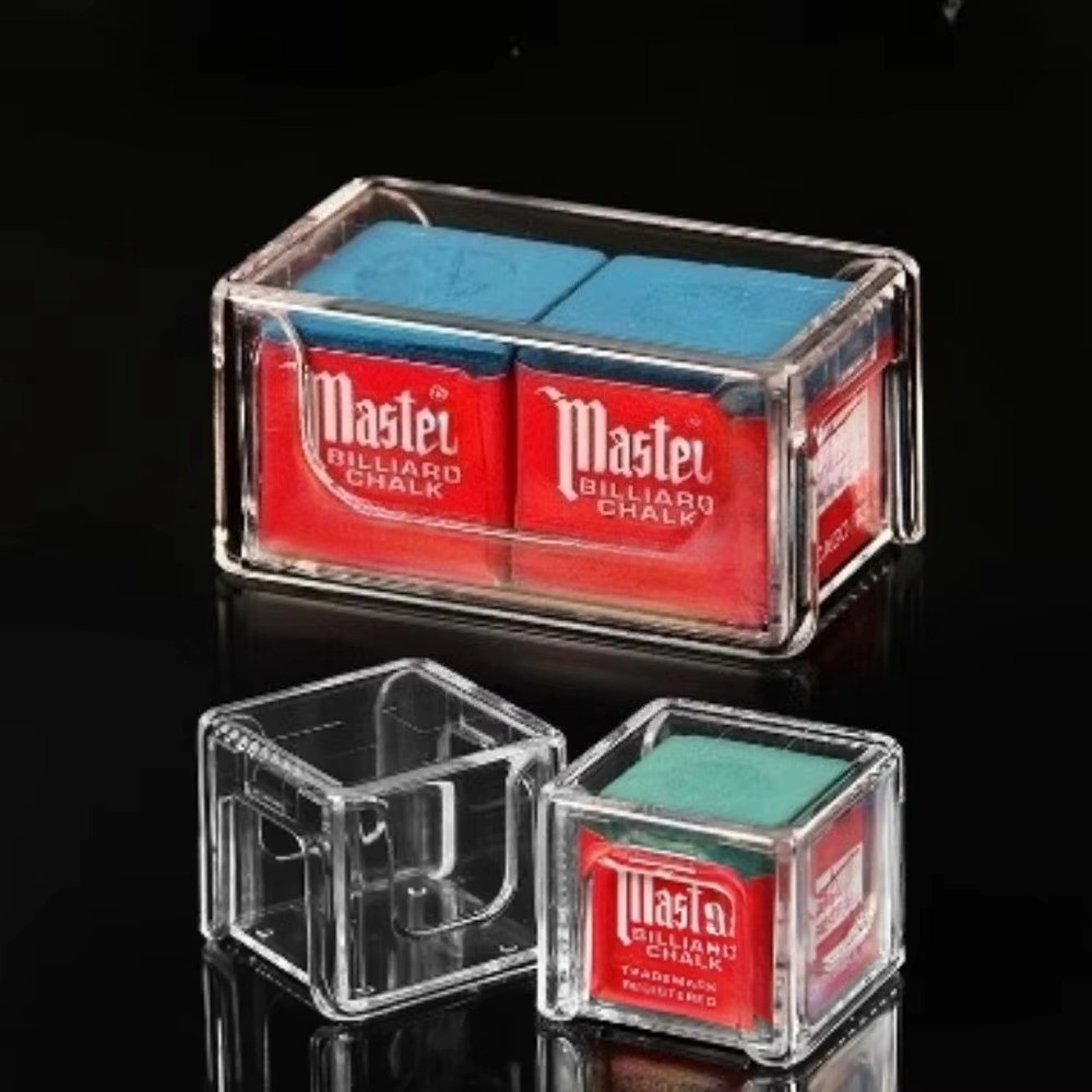 Moisture-proof Grids Acrylic Box Snooker Pool Chalk Holder, Protective Storage Box – view 3