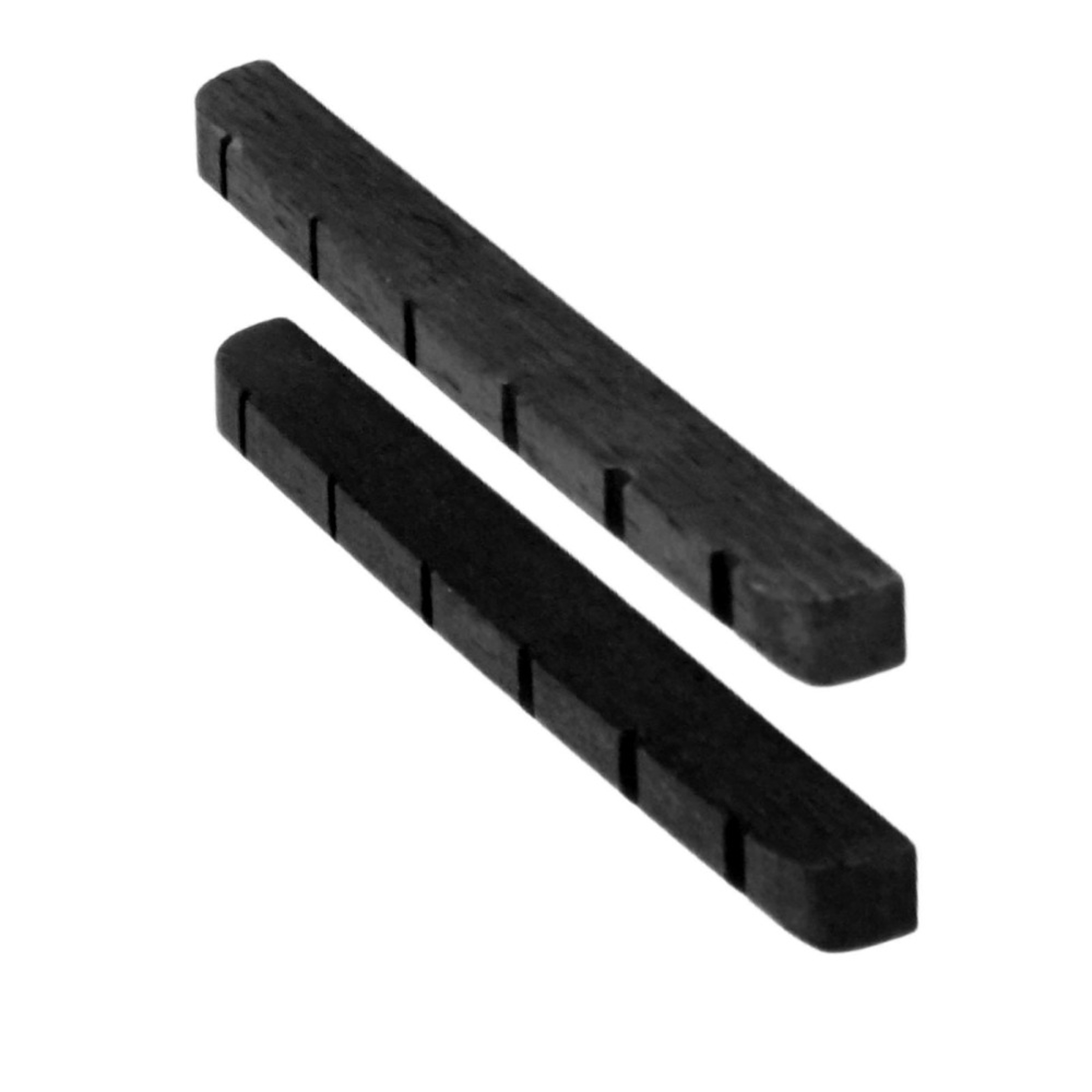 Pre-Slotted Bone Electric Guitar Nut, Black/White, Slotted Guitar Nut, Flat Bottom, Guitar Repair Tool – view 4