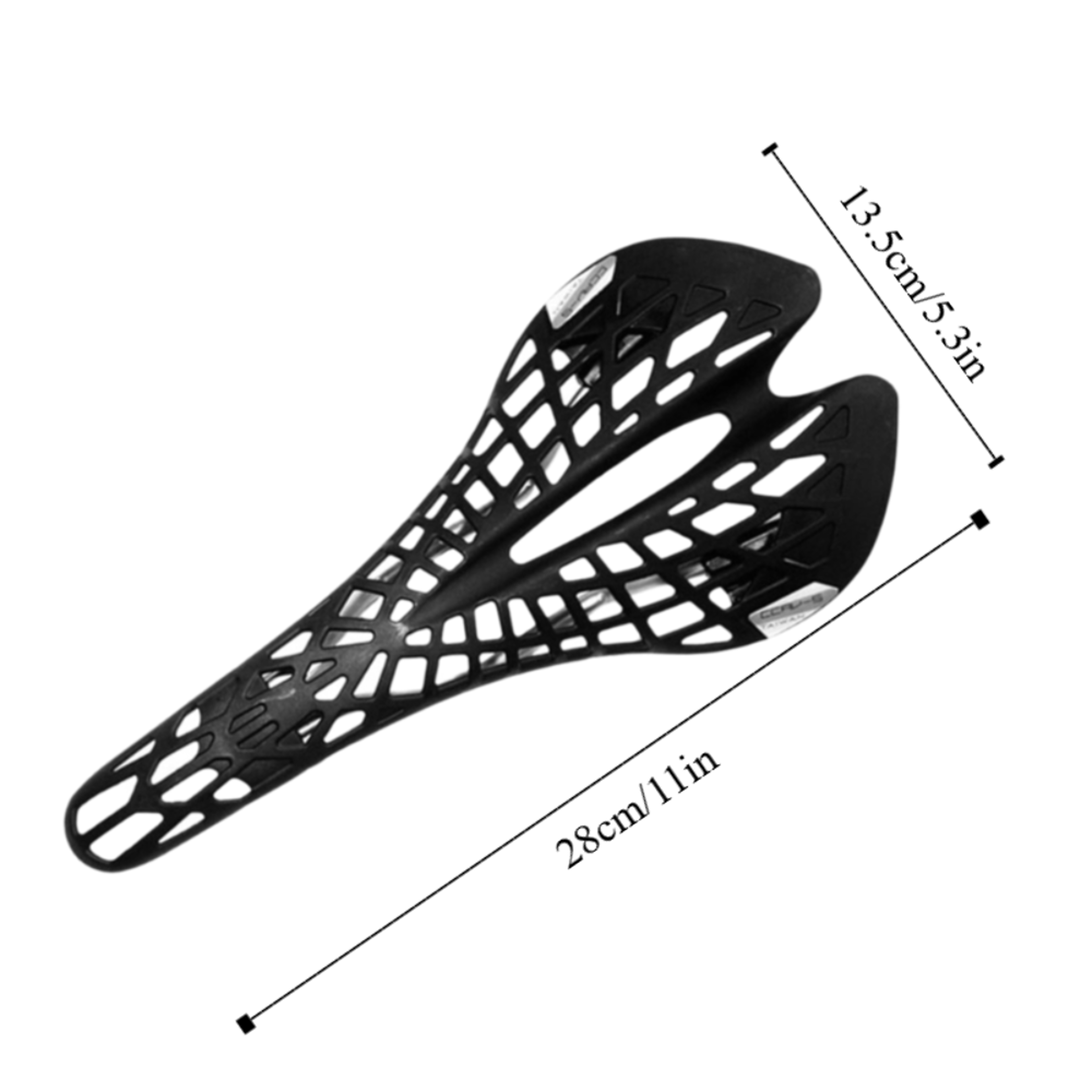 Ultralight Ergonomic Bike Saddle, Shock Absorption Cushion, Hollow Out Design, Steel and Plastic Construction – view 3