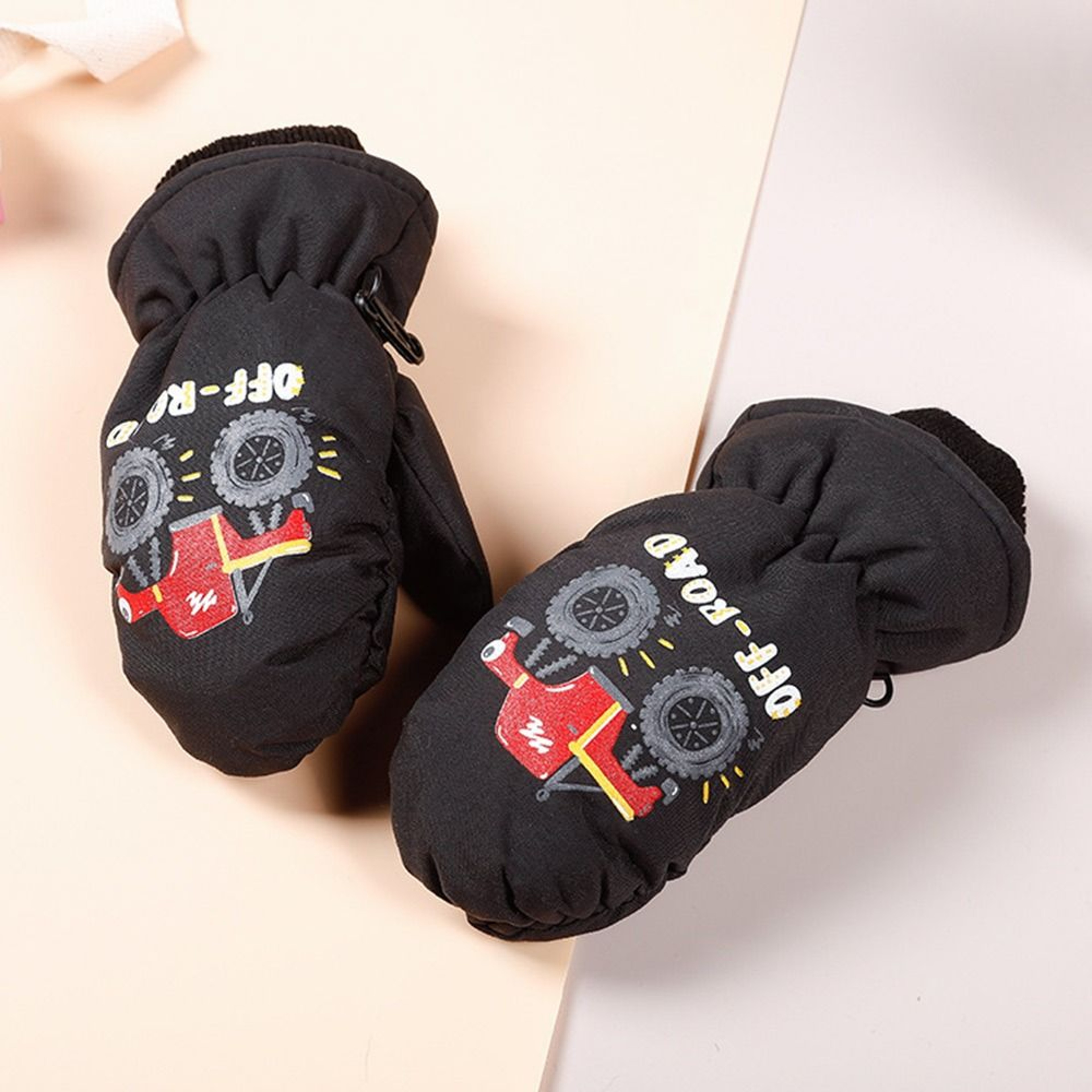 Non-slip Waterproof Ski Gloves, Thick Warm Winter Mittens for Children, Cartoon Sports Gloves for Boys and Girls – view 5