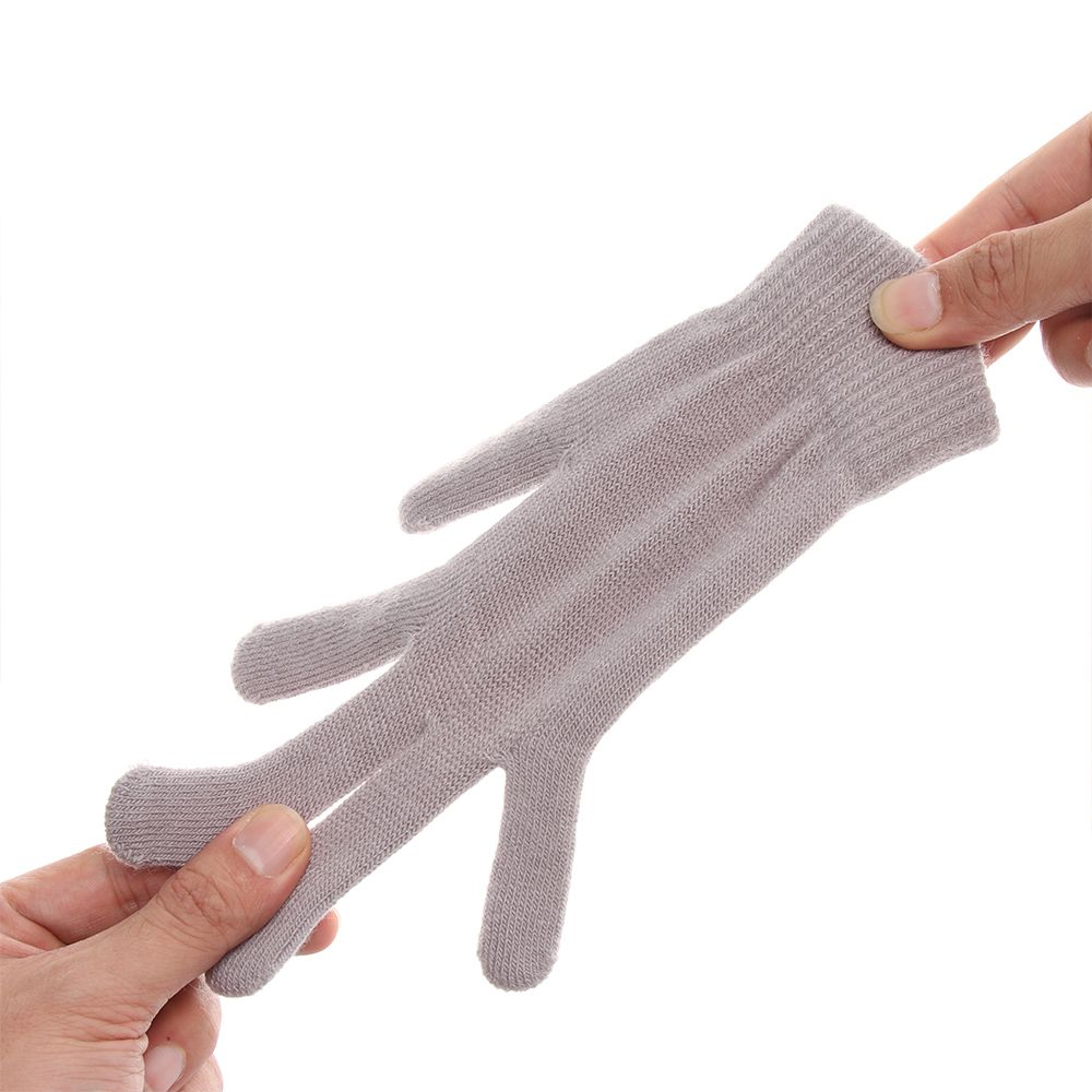 Gifts Winter Warm Thermal Wrist Warmer Wool Knitted Full Fingered Gloves Lining Mittens – view 1