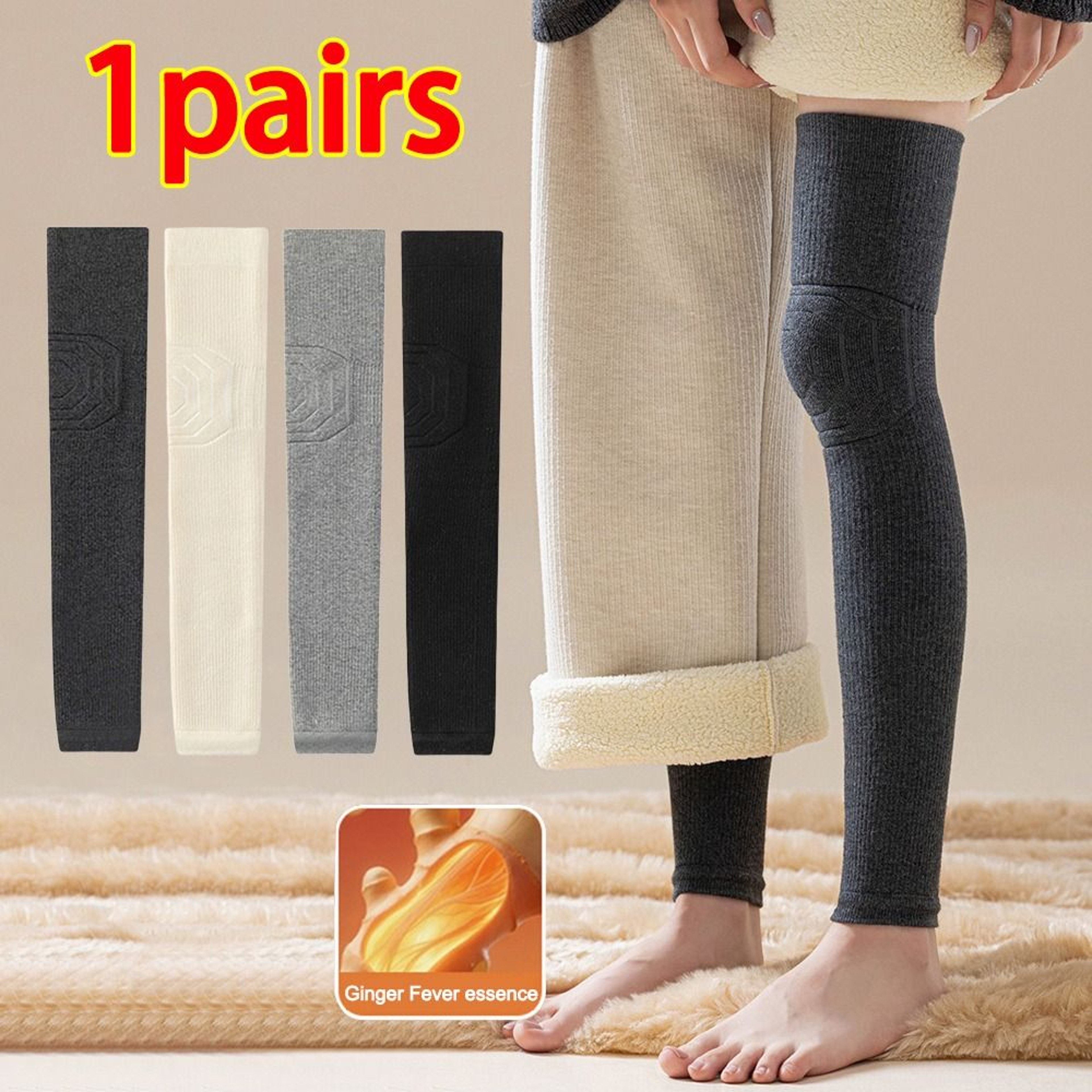 Elastic Knee Support for Unisex, Durable Thickened Winter Knee Pads, Coldproof Warm Knee Sleeve – view 1