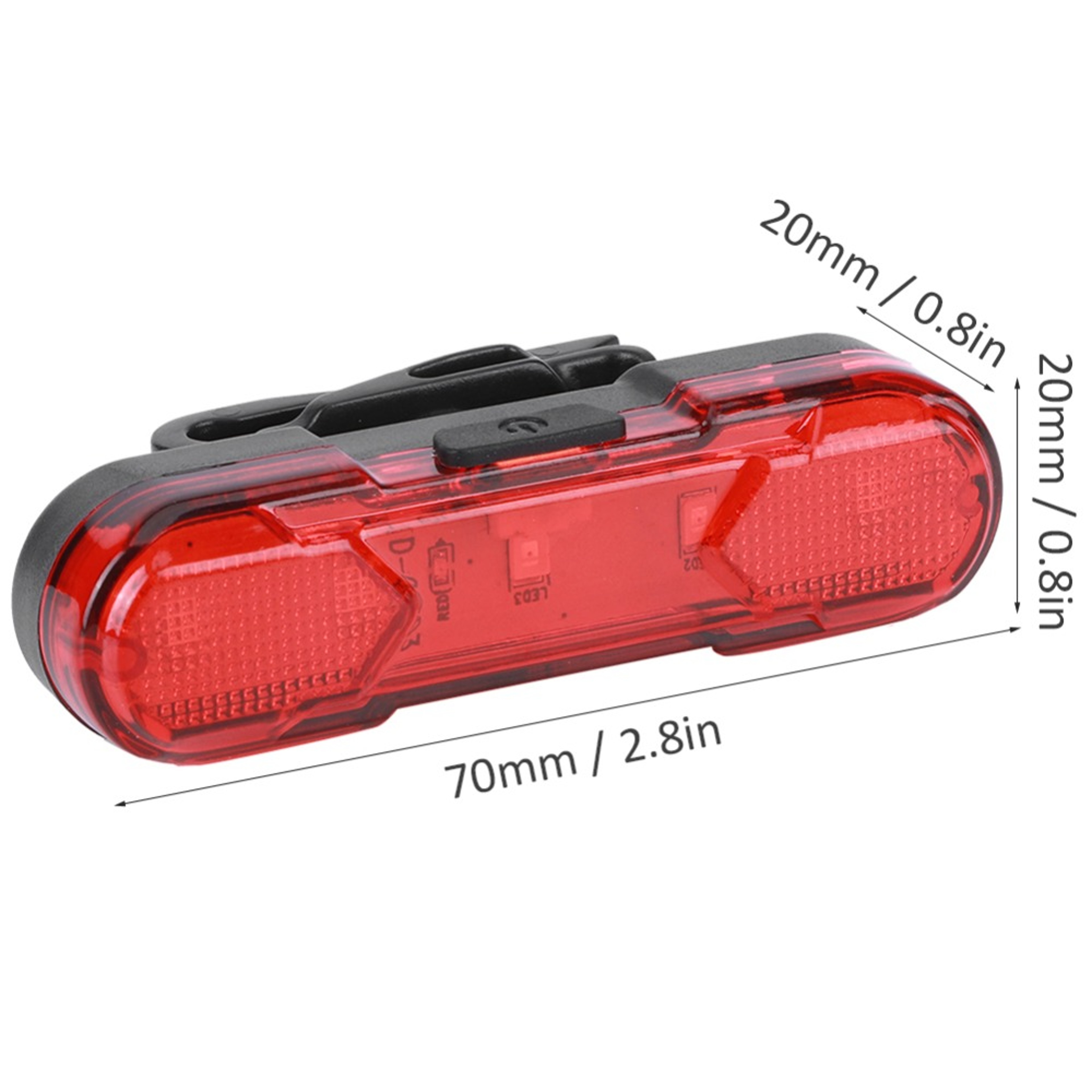 Rechargeable USB Bike Tail Light, LED Safety Light for Bicycle Riding with Lighting Modes – view 4