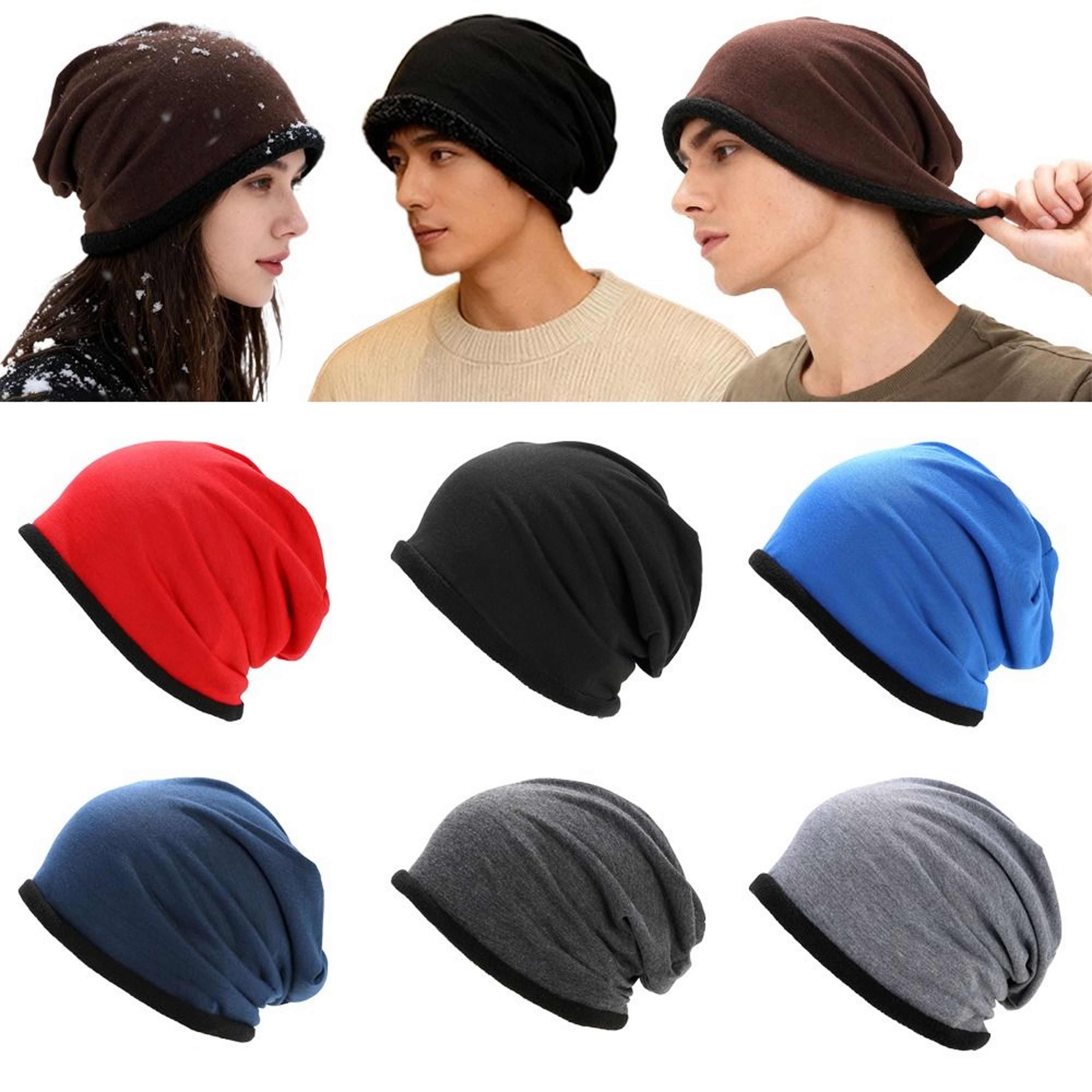 Windproof Cold Cap, Fashion Soft Warm Hat, Fleece Lined Beanie Bonnet for Women – view 2