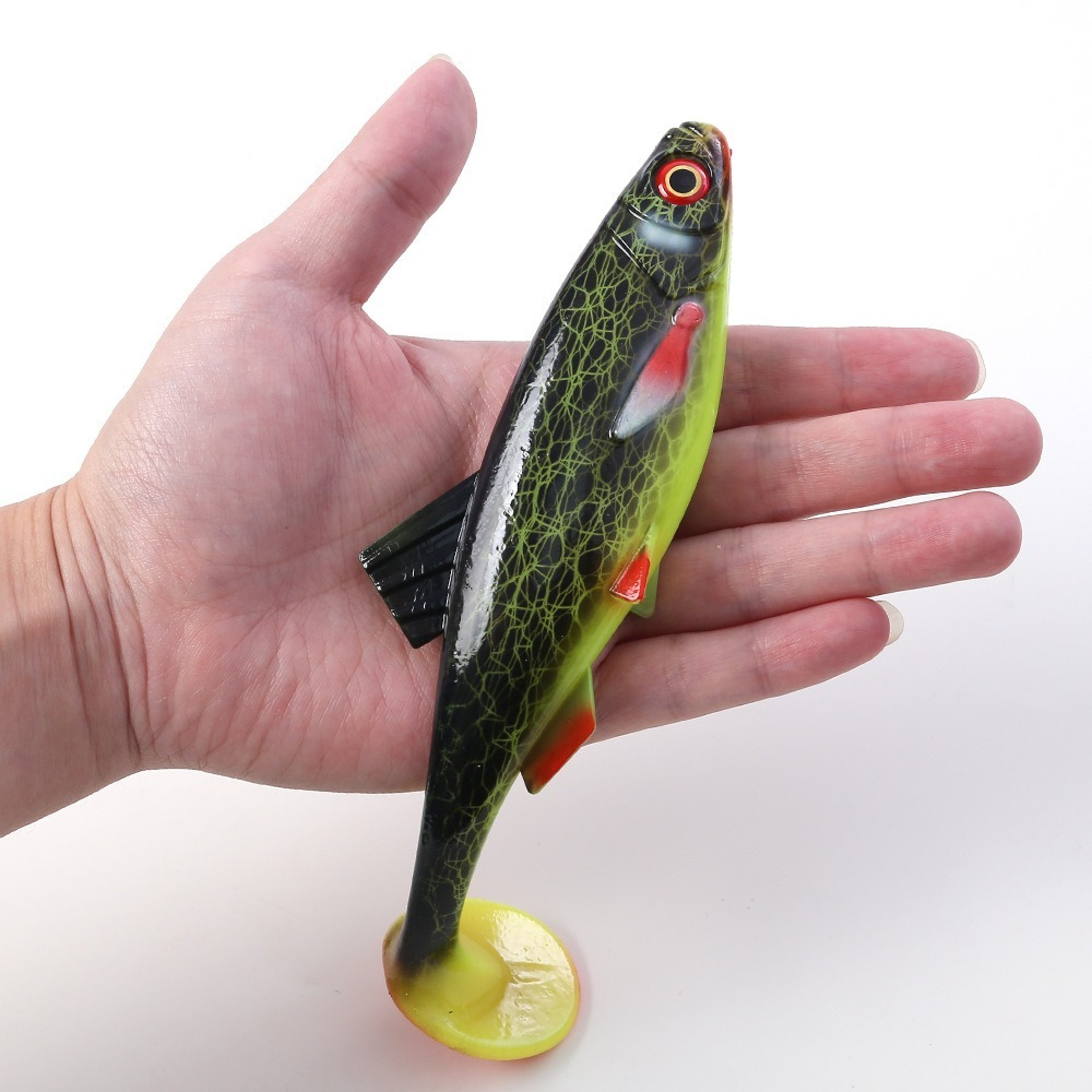 Simulated Fake Bait, Soft Fishing Lures with Silicone Eyes, T Tail Artificial Fish Bait – view 1