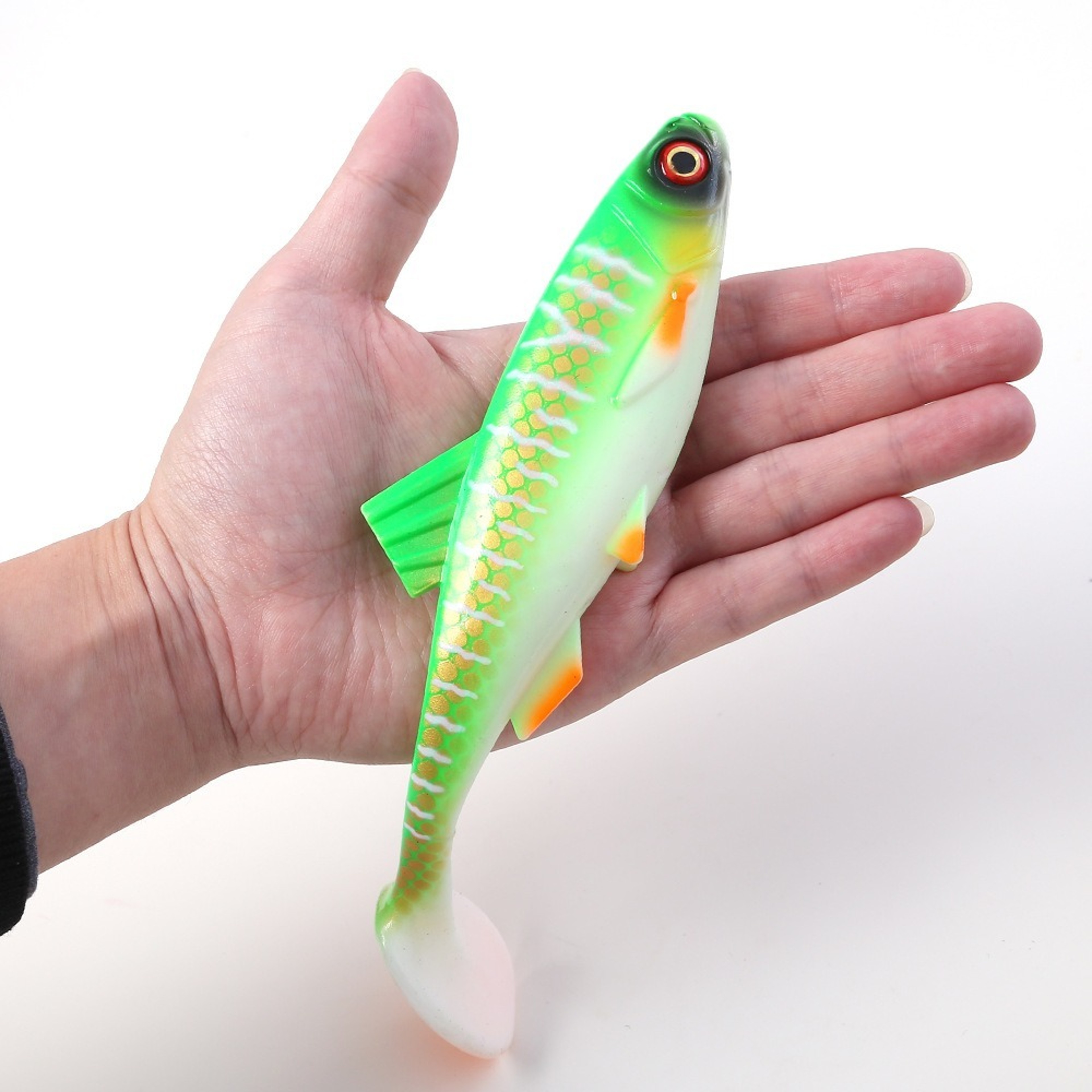 Simulated Fake Bait, Soft Fishing Lures with Silicone Eyes, T Tail Artificial Fish Bait – view 9