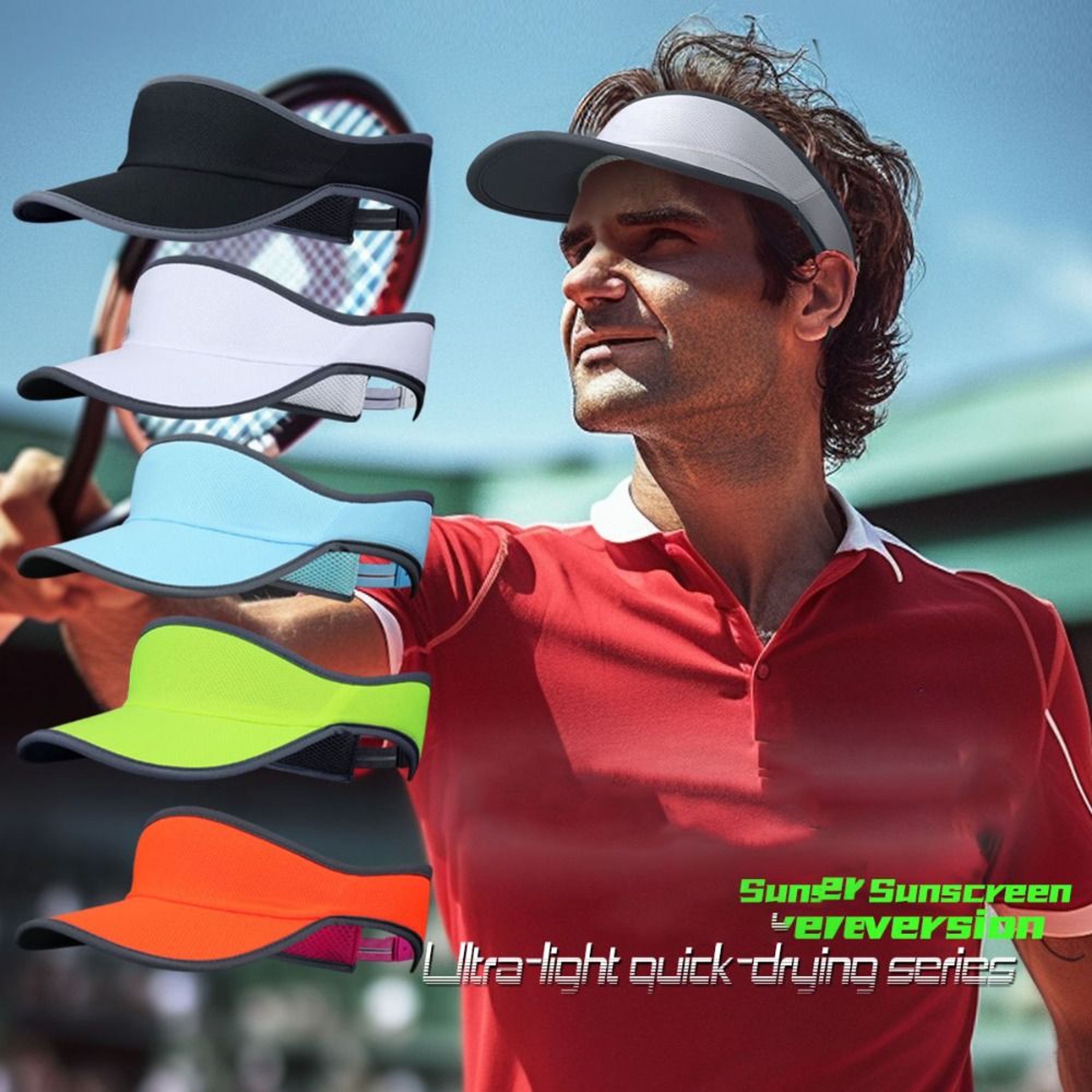 UV Protection Adjustable Sunscreen, New Breathable Summer Sun Visor Hats Quick-Drying Cap – view 2