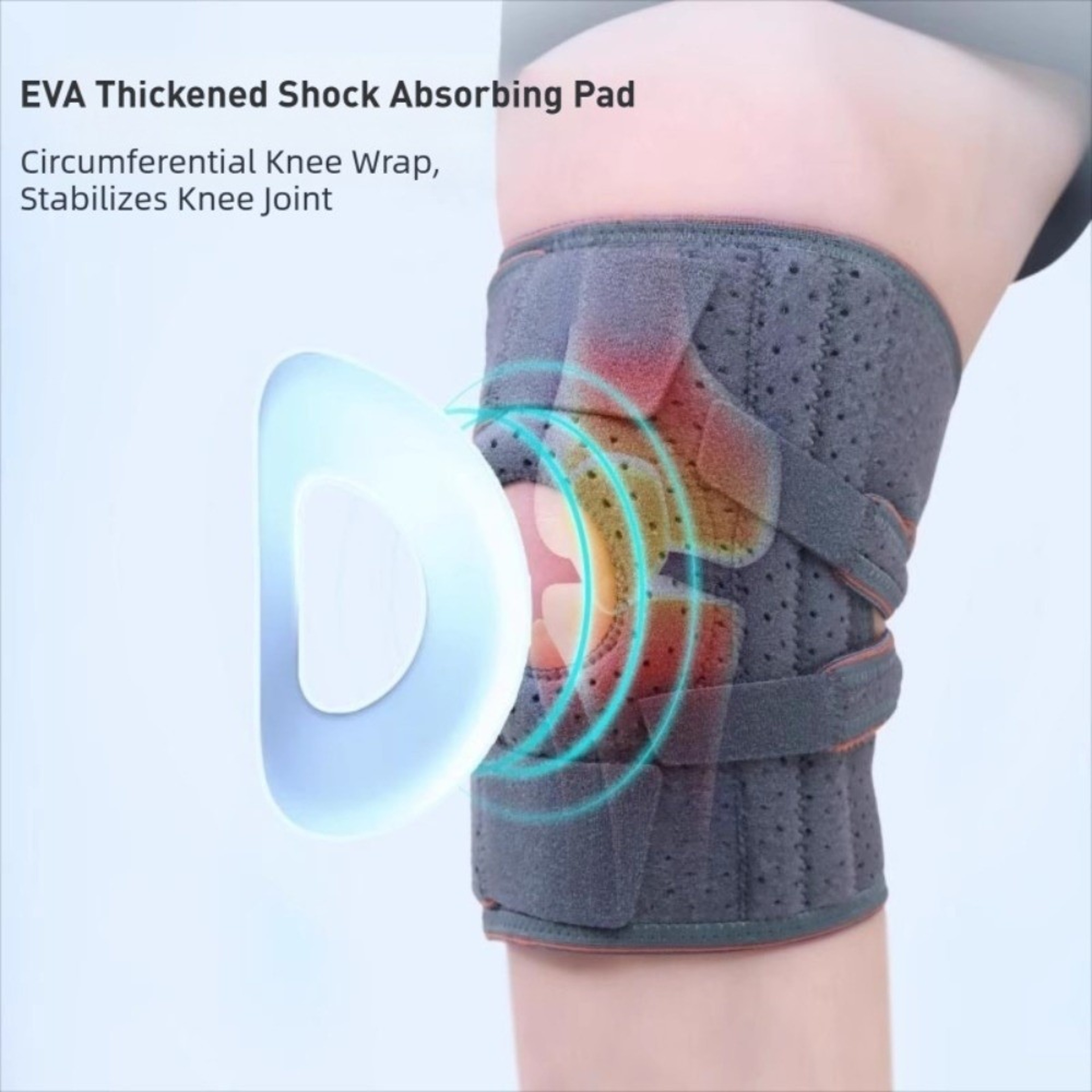 Knee Braces Support Wrap, Compression Knee Pads Strap, Breathable Medial Support for Comfort – view 3