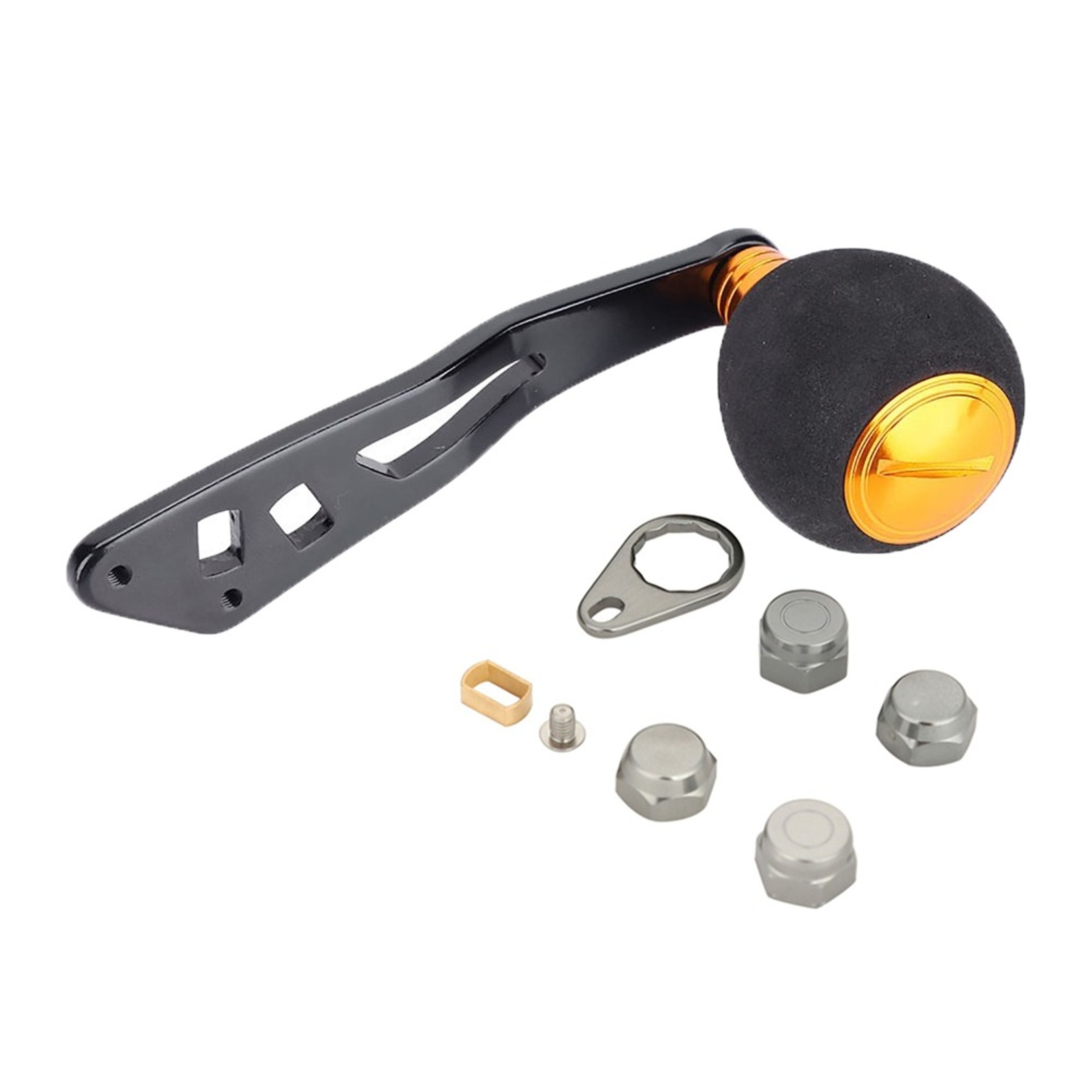 Fishing Reel Rocker Handle with Fittings, Aluminum Alloy Fishing Handle with EVA Grip – view 1