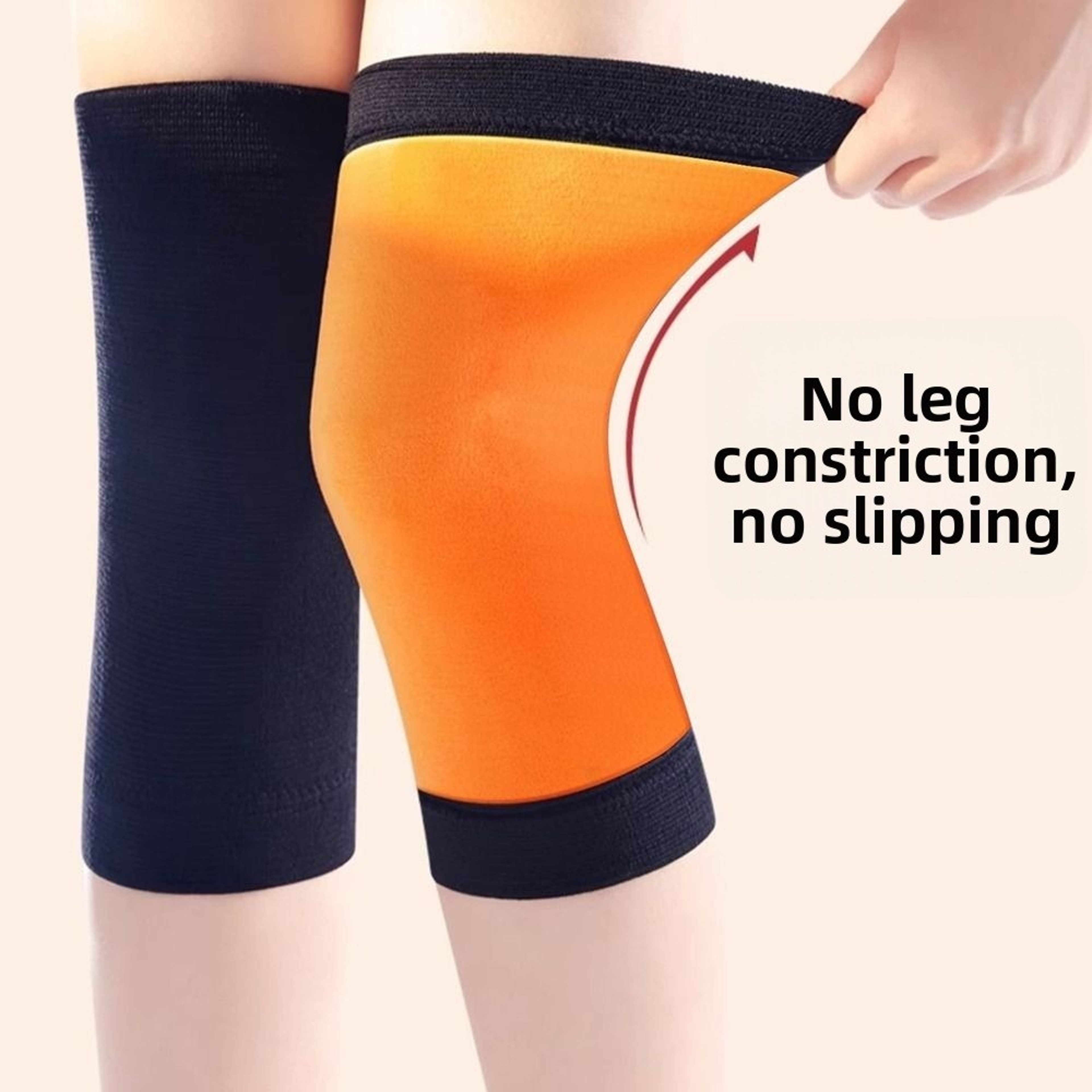 Thermal Thick Velvet Leg Protector, Sports Knee Pads for Warmth – view 1