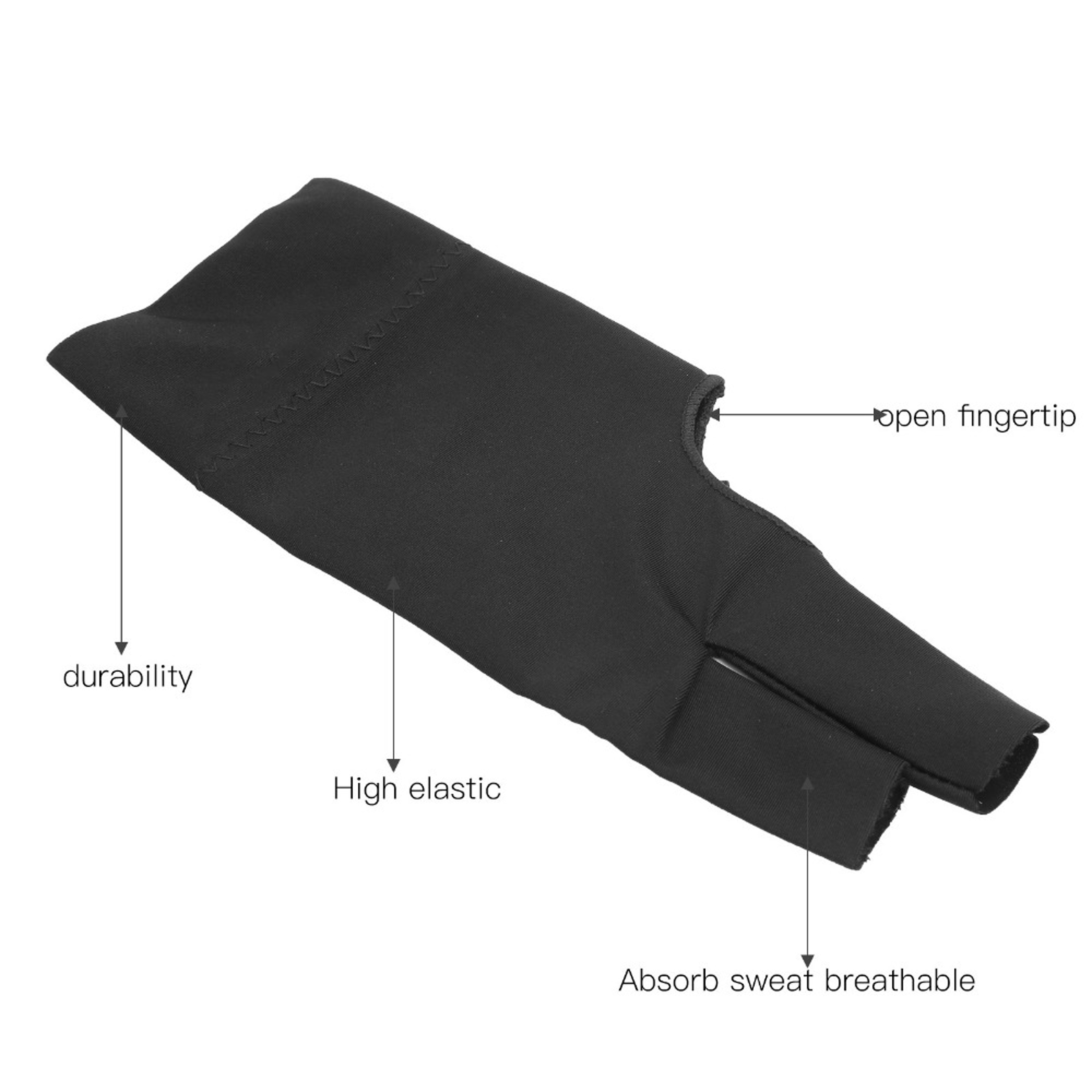 Billiard Accessories Cue Glove, Spandex Elastic Three Finger Glove for Snooker – view 1