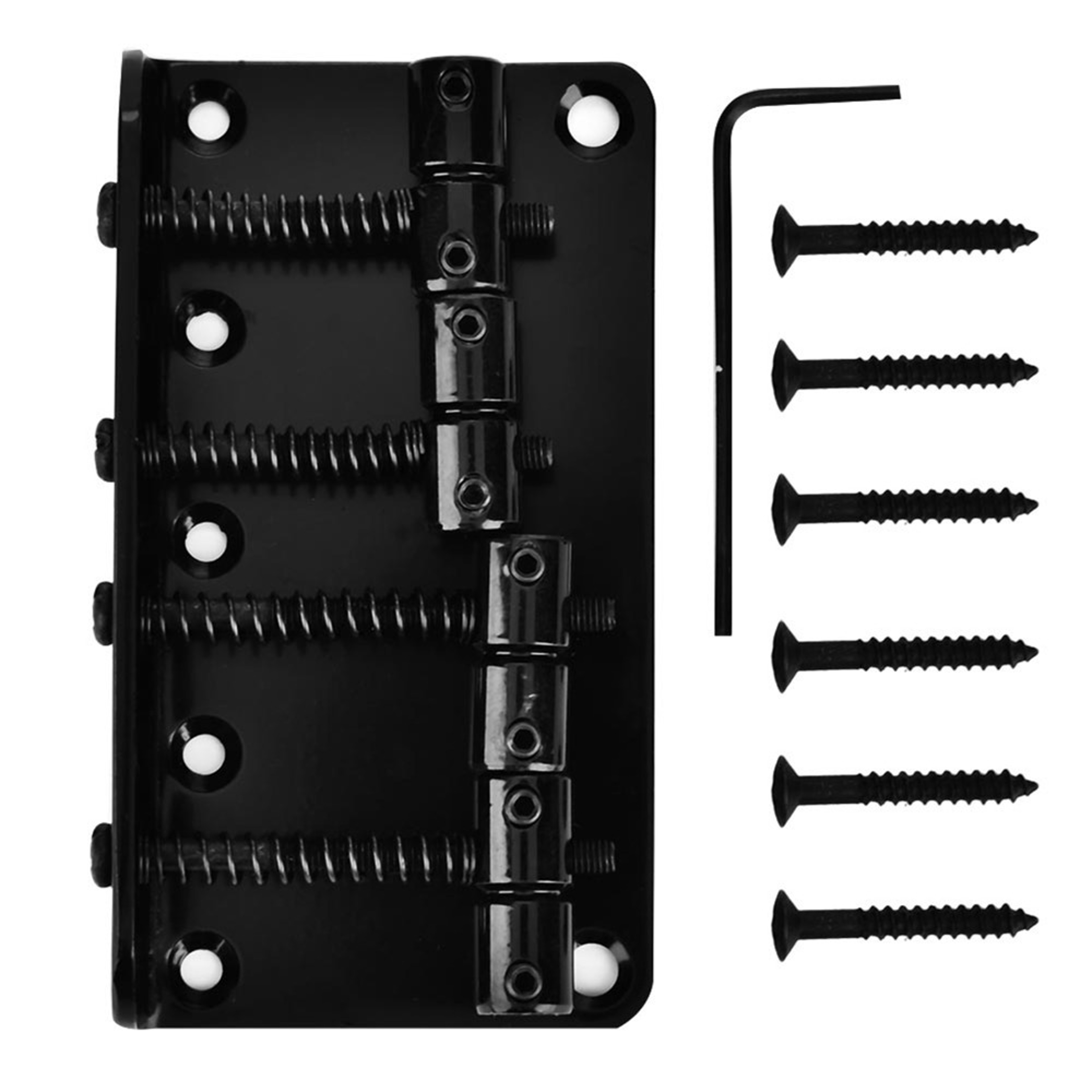 Top Load Metal Bass Bridge Silver/Black With Screws Hex Wrench Electric Bass Bridge – view 7