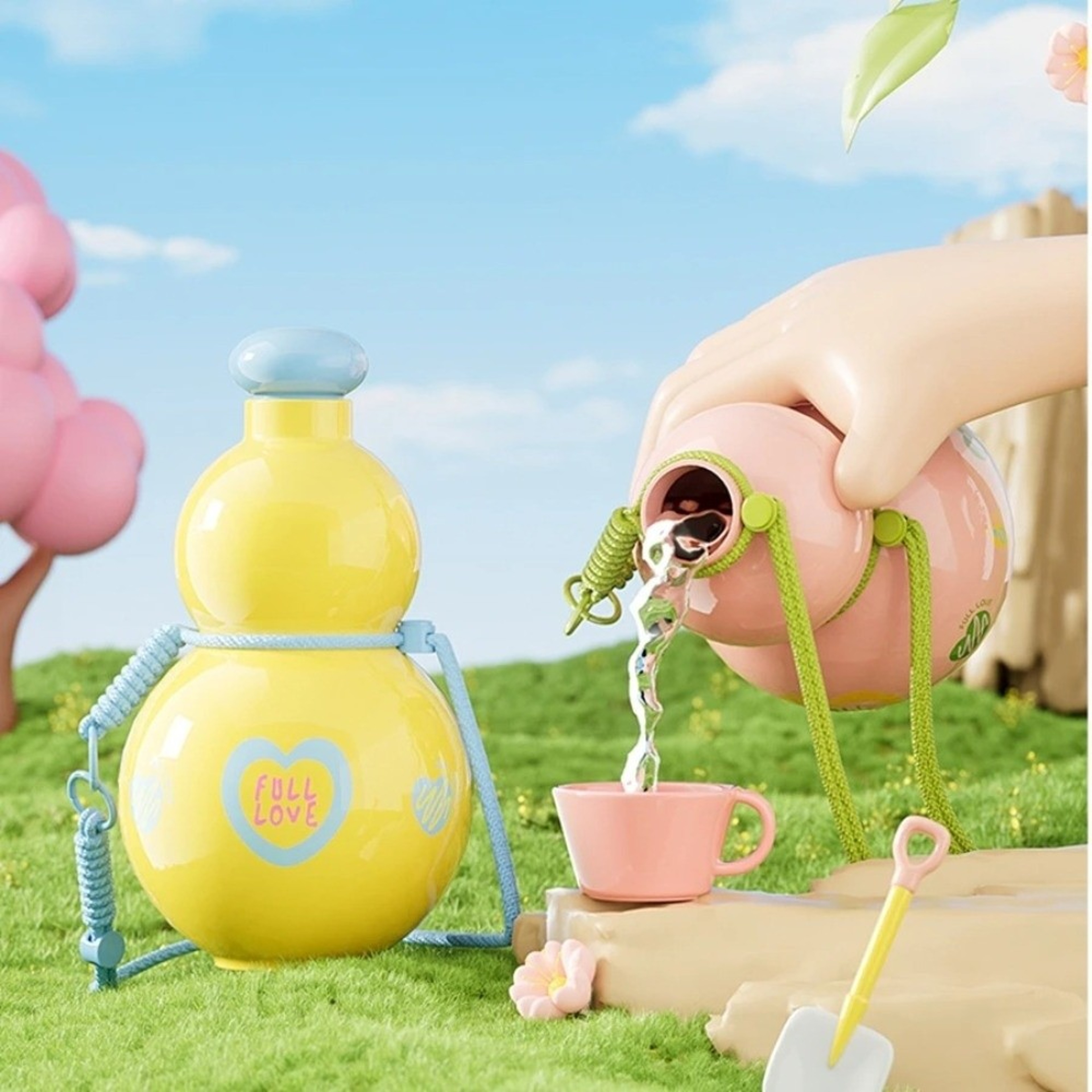 Big Belly Gourd Kettle, Leak-proof Cute Portable Water Cup with Carry Rope for Boys and Girls – view 3