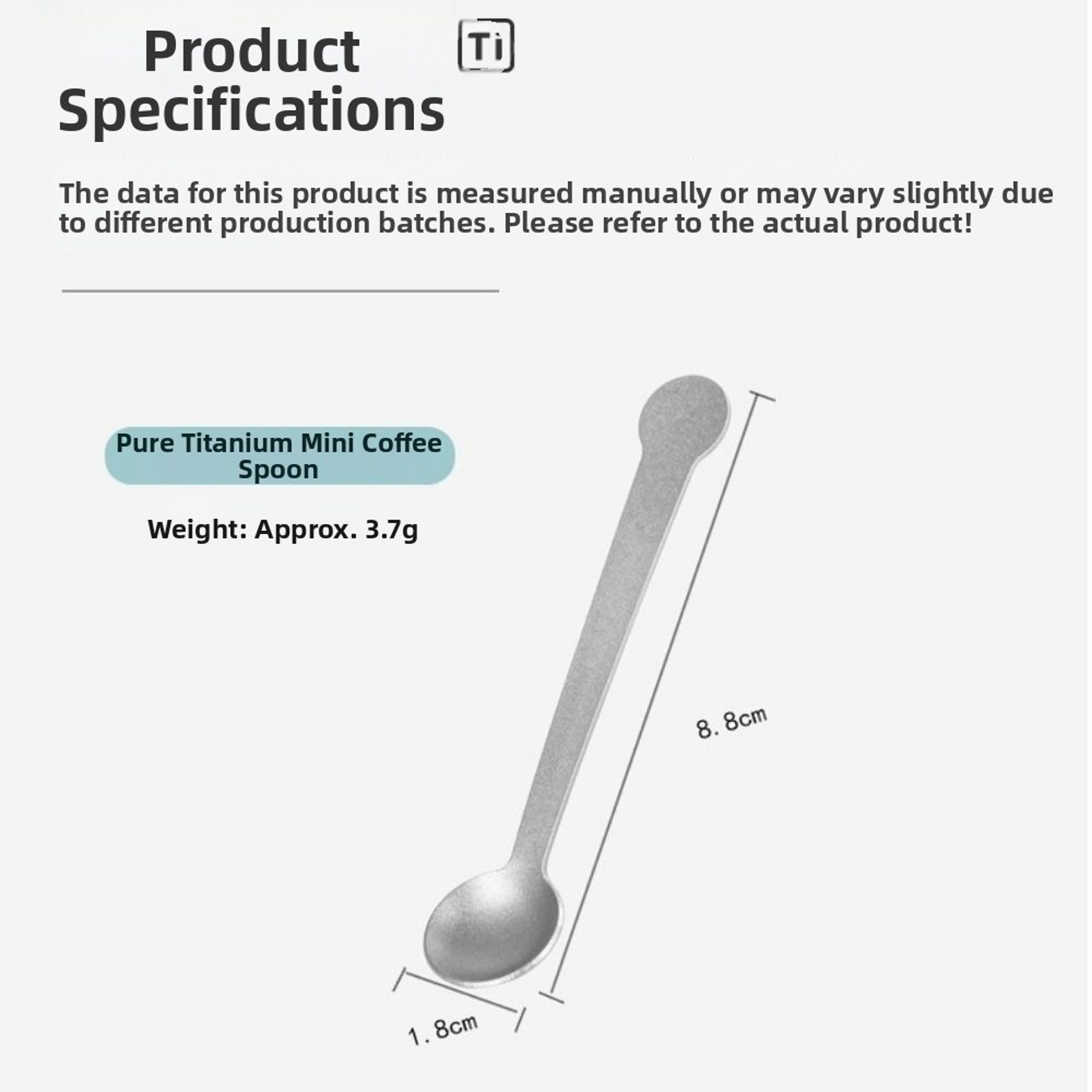 Portable Eco-Friendly Titanium Coffee Tea Stirring Spoon, Mini Long Handle Mixing Spoon for Outdoor Kitchen Use – view 6