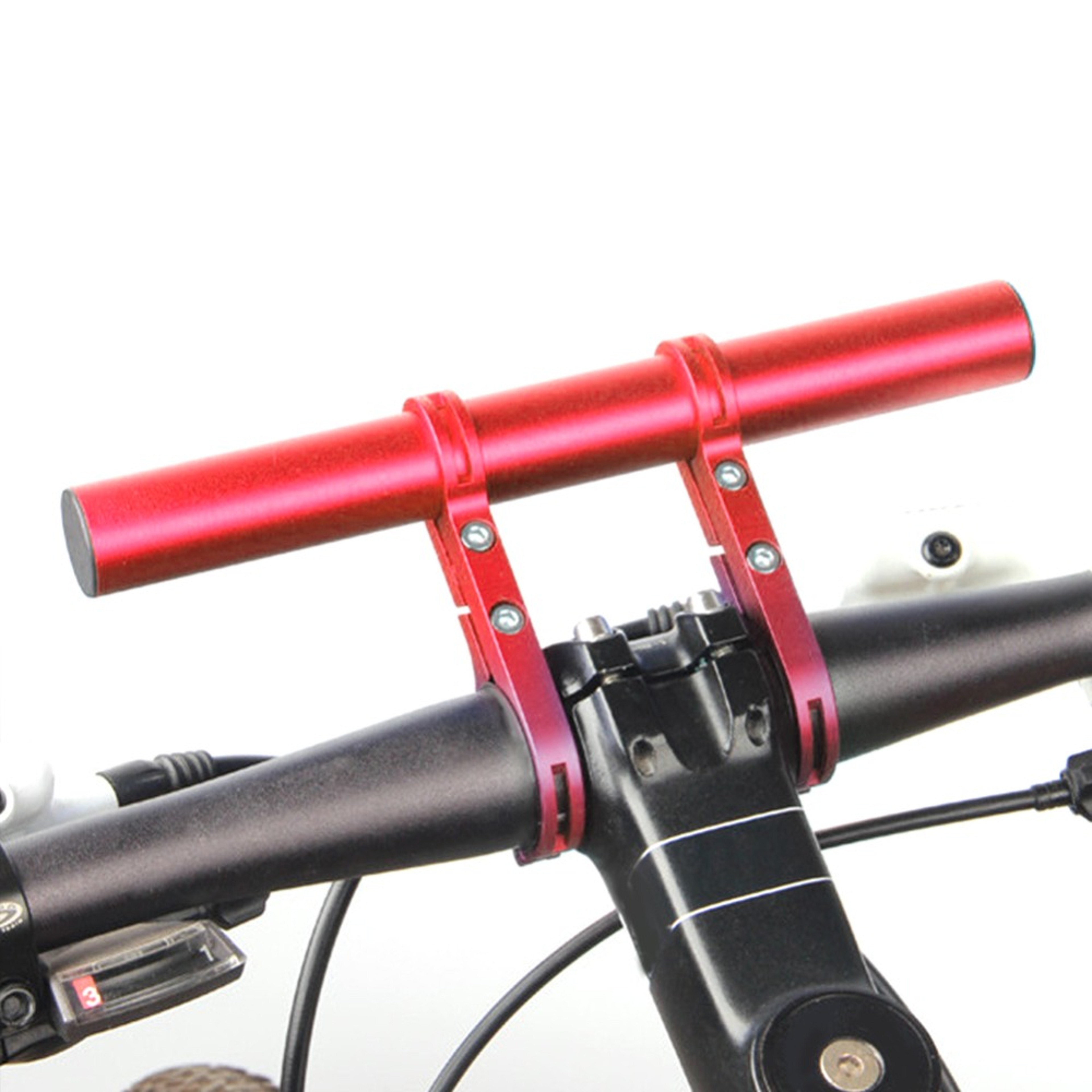 Bike Handlebar Extender, Multifunction Handlebar Extension Mount Double Clamp – view 3